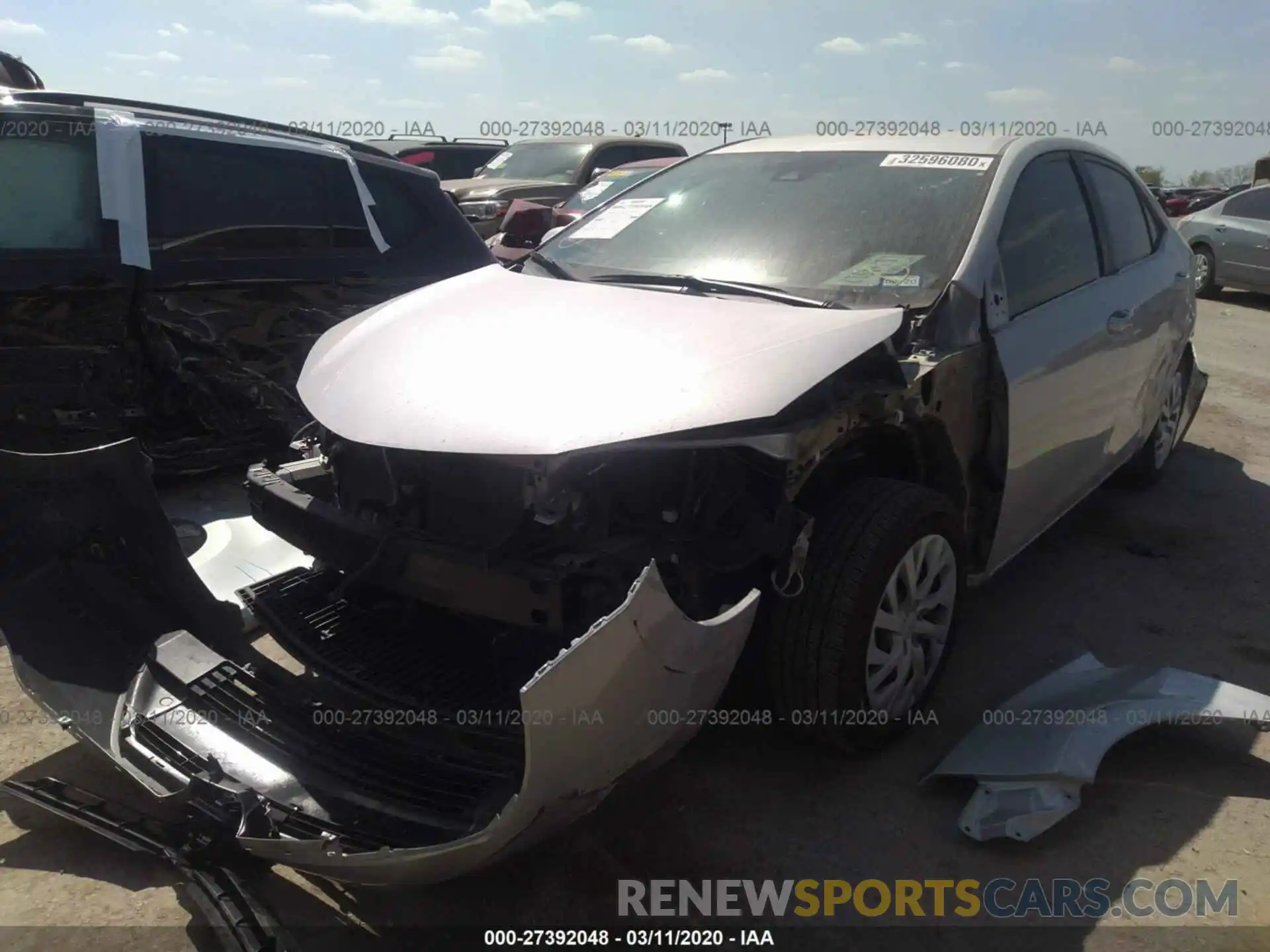 2 Photograph of a damaged car 5YFBURHE3KP894716 TOYOTA COROLLA 2019