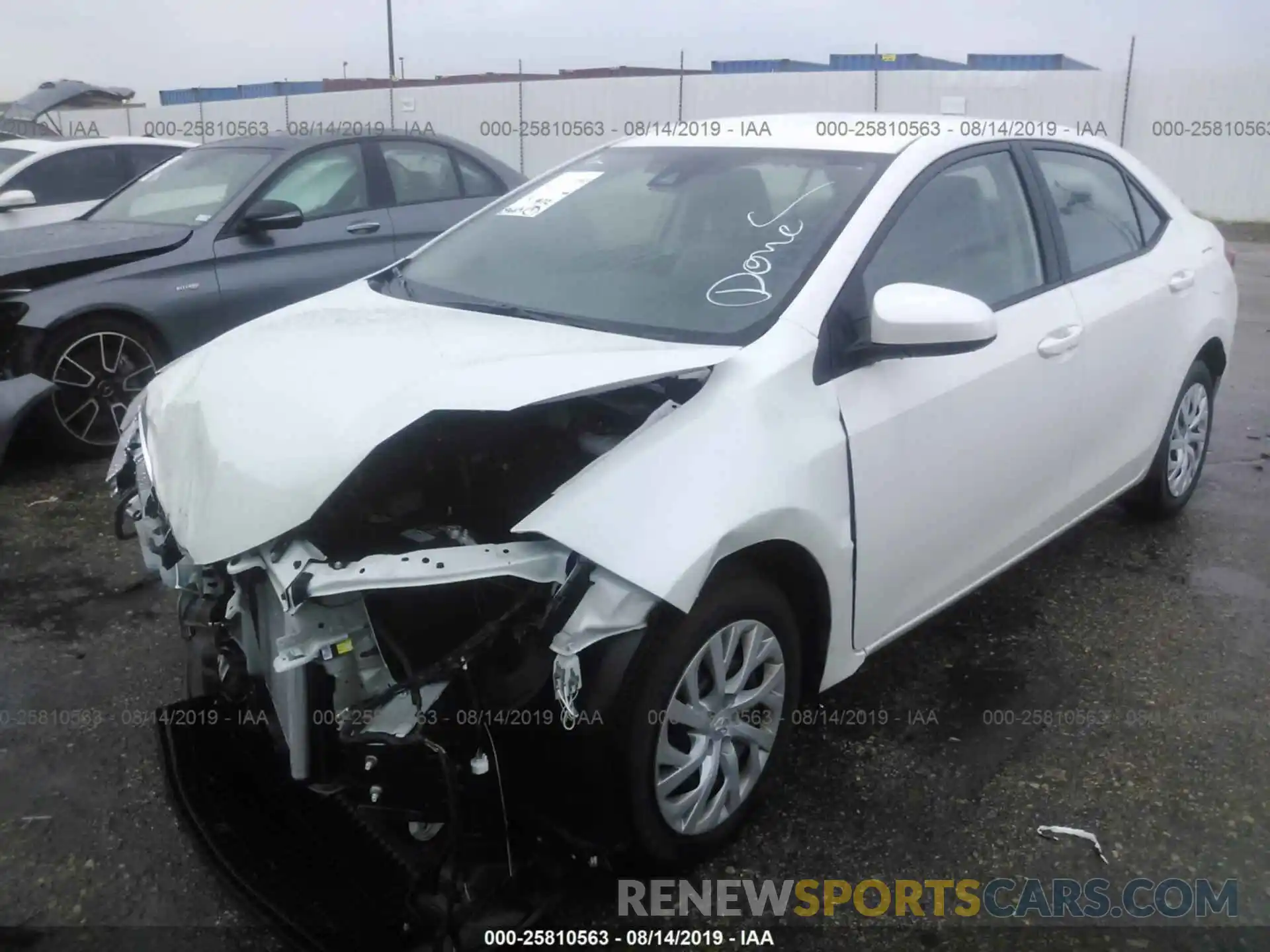 2 Photograph of a damaged car 5YFBURHE3KP895168 TOYOTA COROLLA 2019