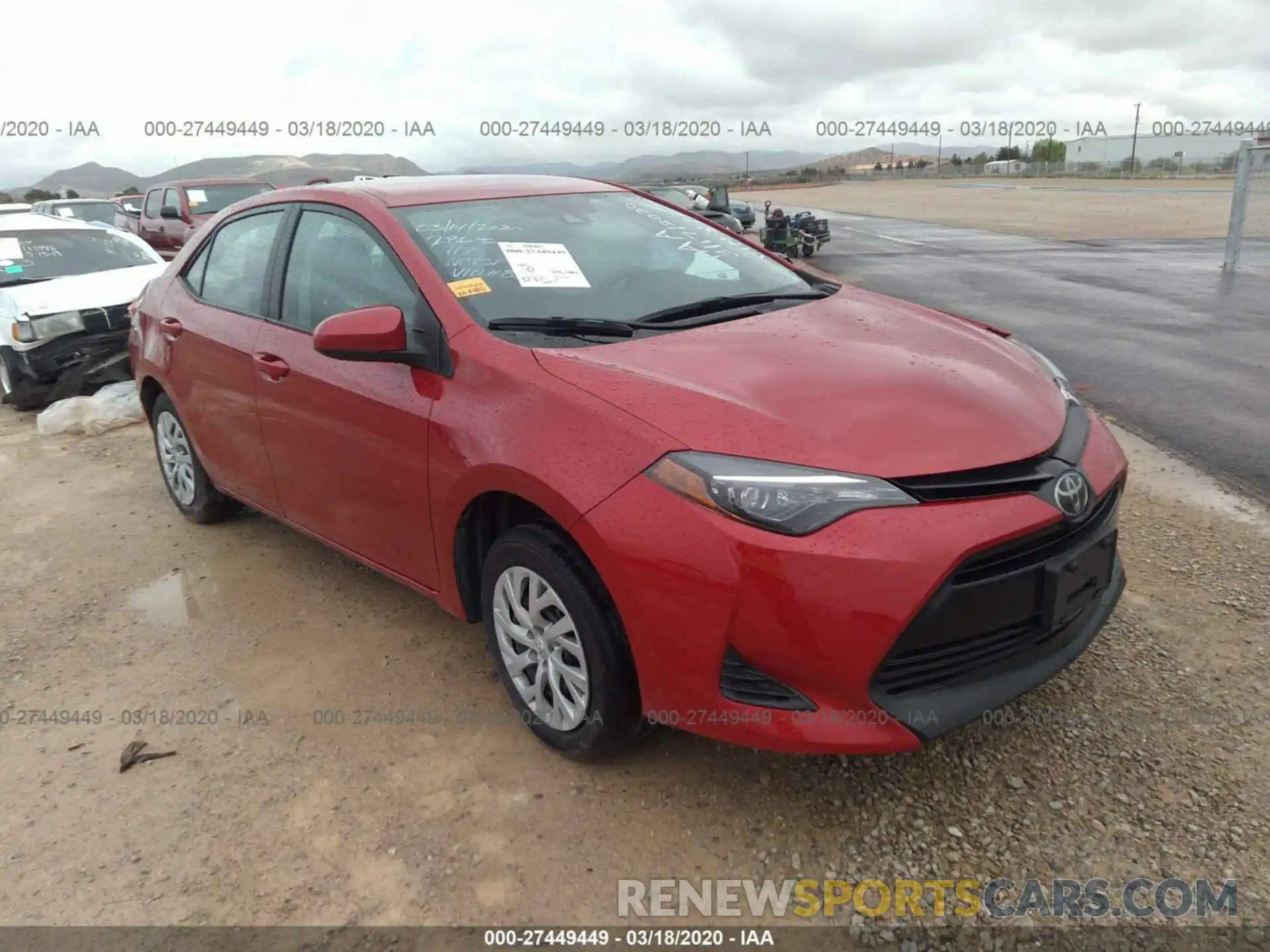 1 Photograph of a damaged car 5YFBURHE3KP898765 TOYOTA COROLLA 2019