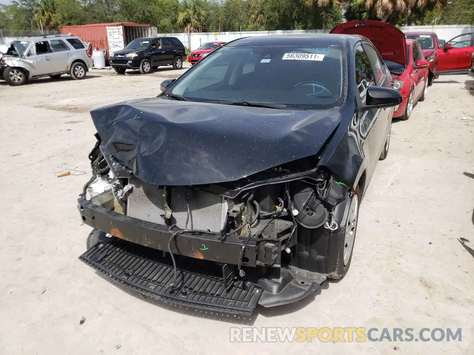 2 Photograph of a damaged car 5YFBURHE3KP899687 TOYOTA COROLLA 2019