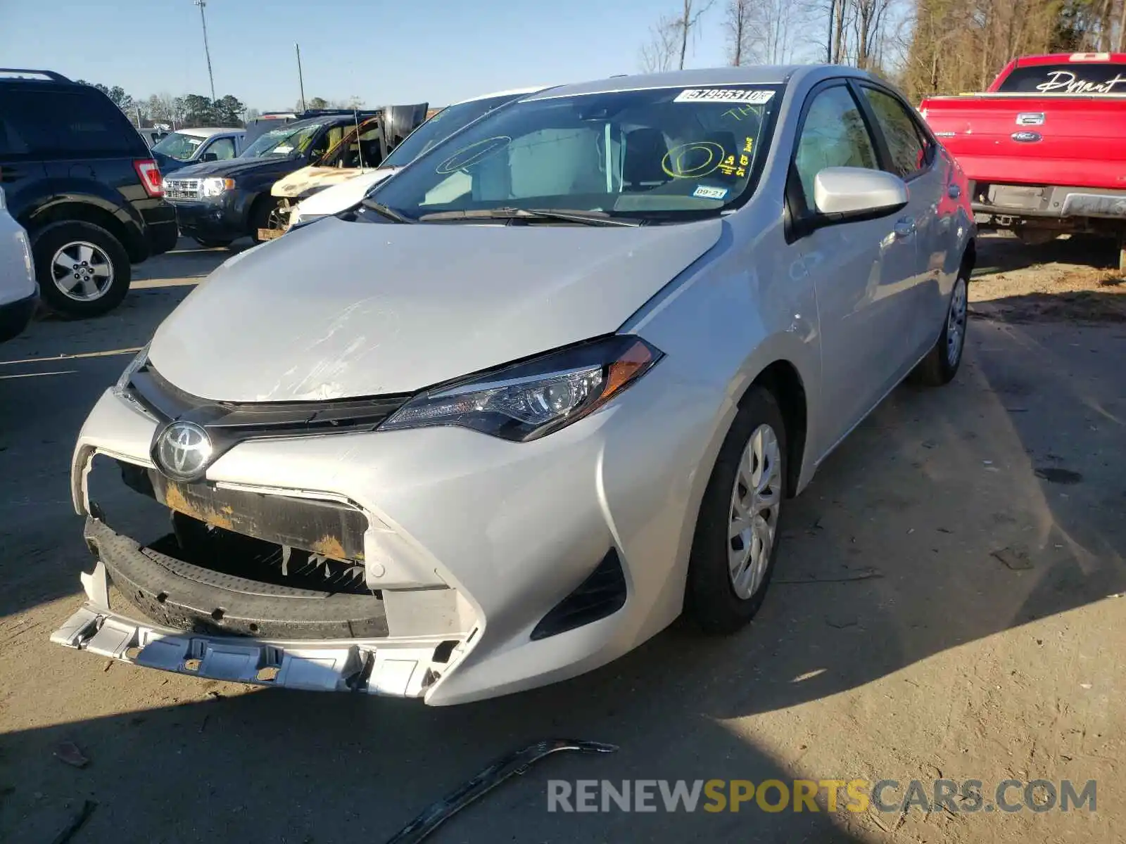 2 Photograph of a damaged car 5YFBURHE3KP899690 TOYOTA COROLLA 2019