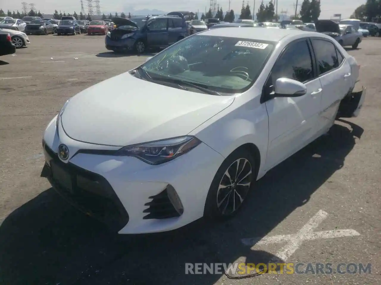 2 Photograph of a damaged car 5YFBURHE3KP899799 TOYOTA COROLLA 2019