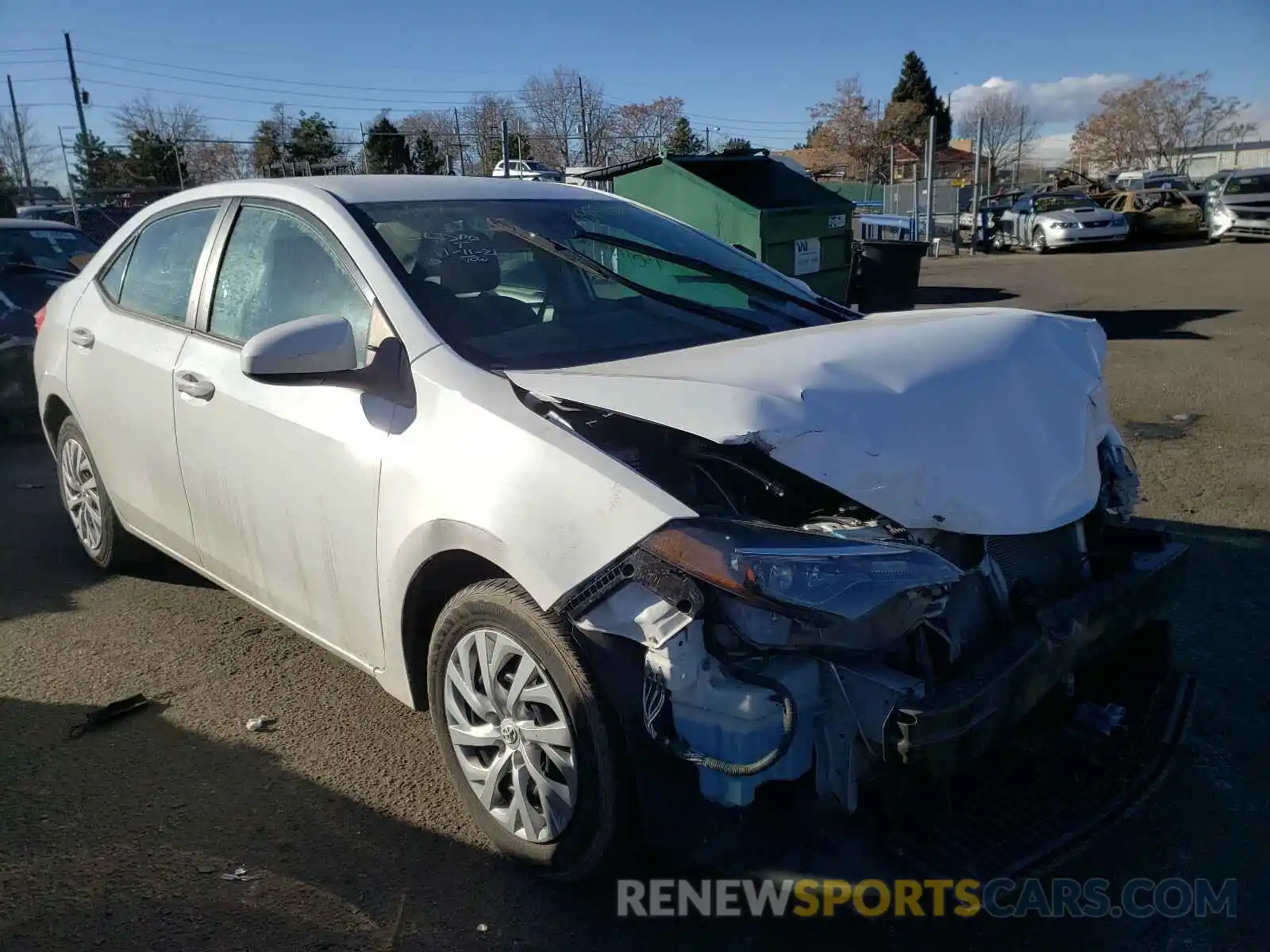 1 Photograph of a damaged car 5YFBURHE3KP900272 TOYOTA COROLLA 2019