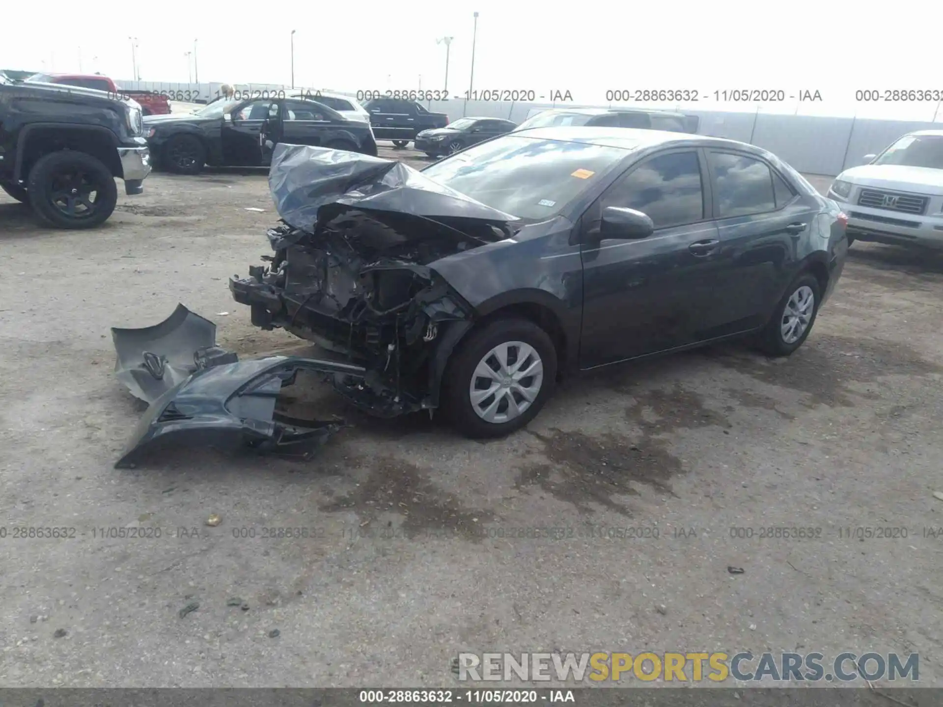 2 Photograph of a damaged car 5YFBURHE3KP900725 TOYOTA COROLLA 2019