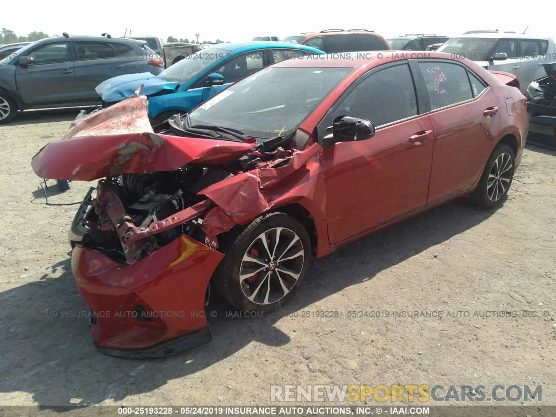 2 Photograph of a damaged car 5YFBURHE3KP900806 TOYOTA COROLLA 2019