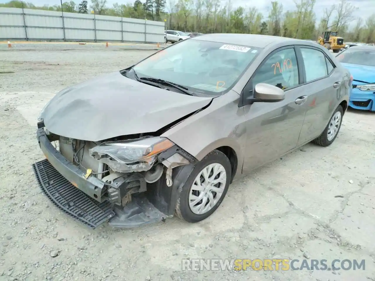 2 Photograph of a damaged car 5YFBURHE3KP901051 TOYOTA COROLLA 2019