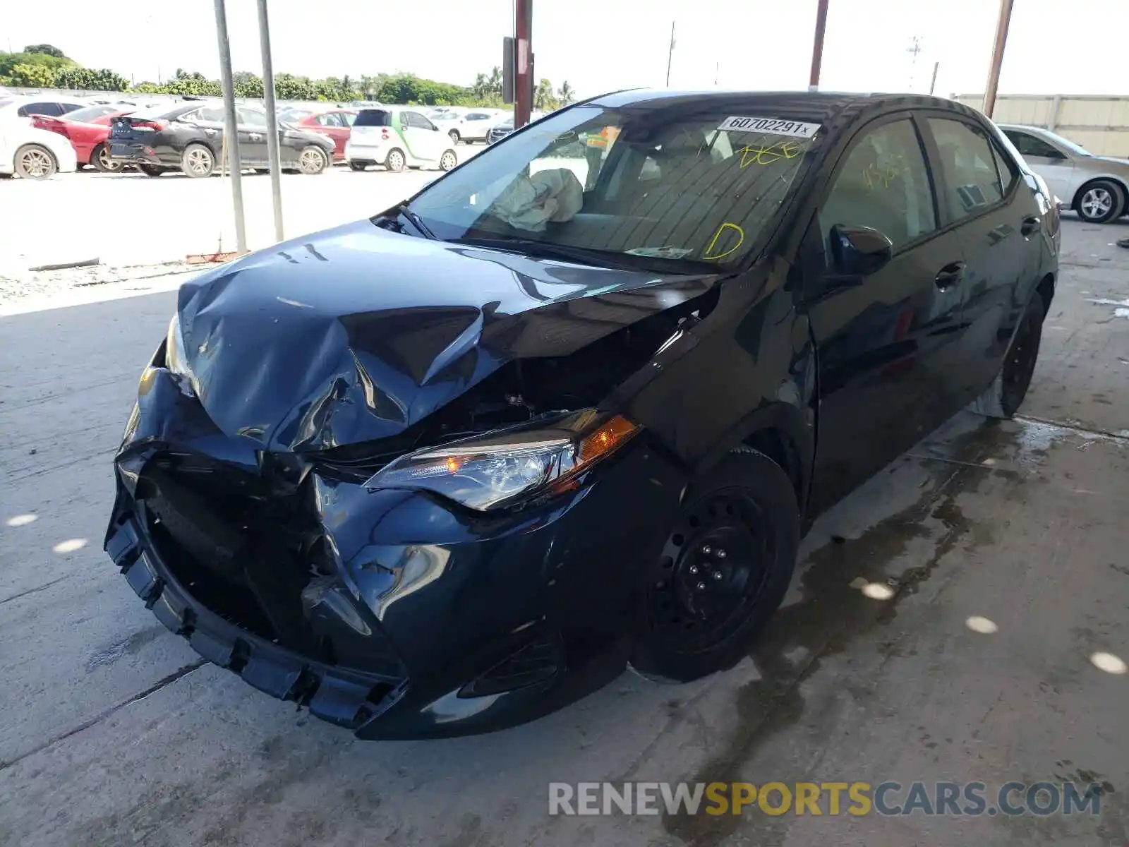 2 Photograph of a damaged car 5YFBURHE3KP901289 TOYOTA COROLLA 2019