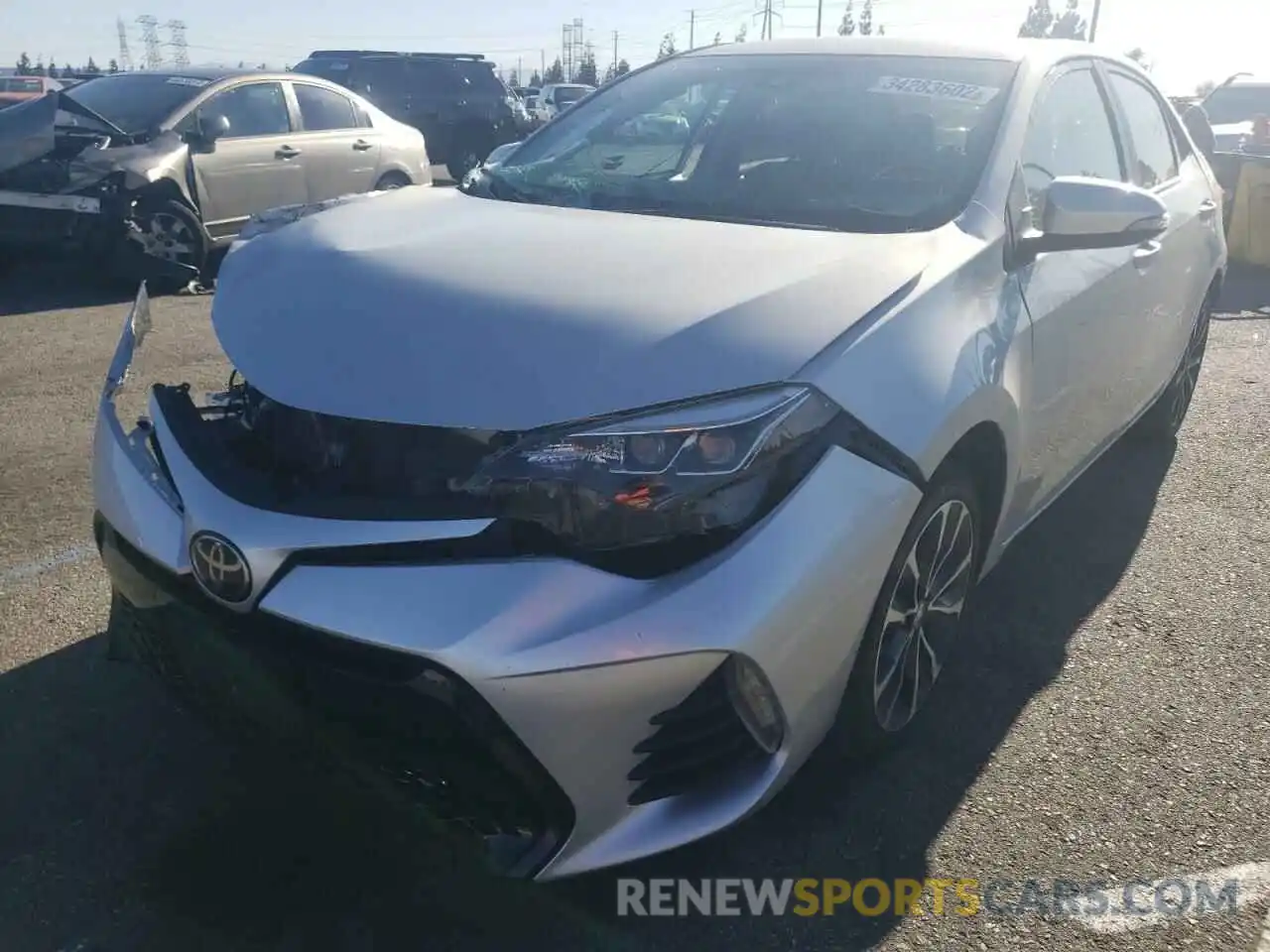 2 Photograph of a damaged car 5YFBURHE3KP901857 TOYOTA COROLLA 2019