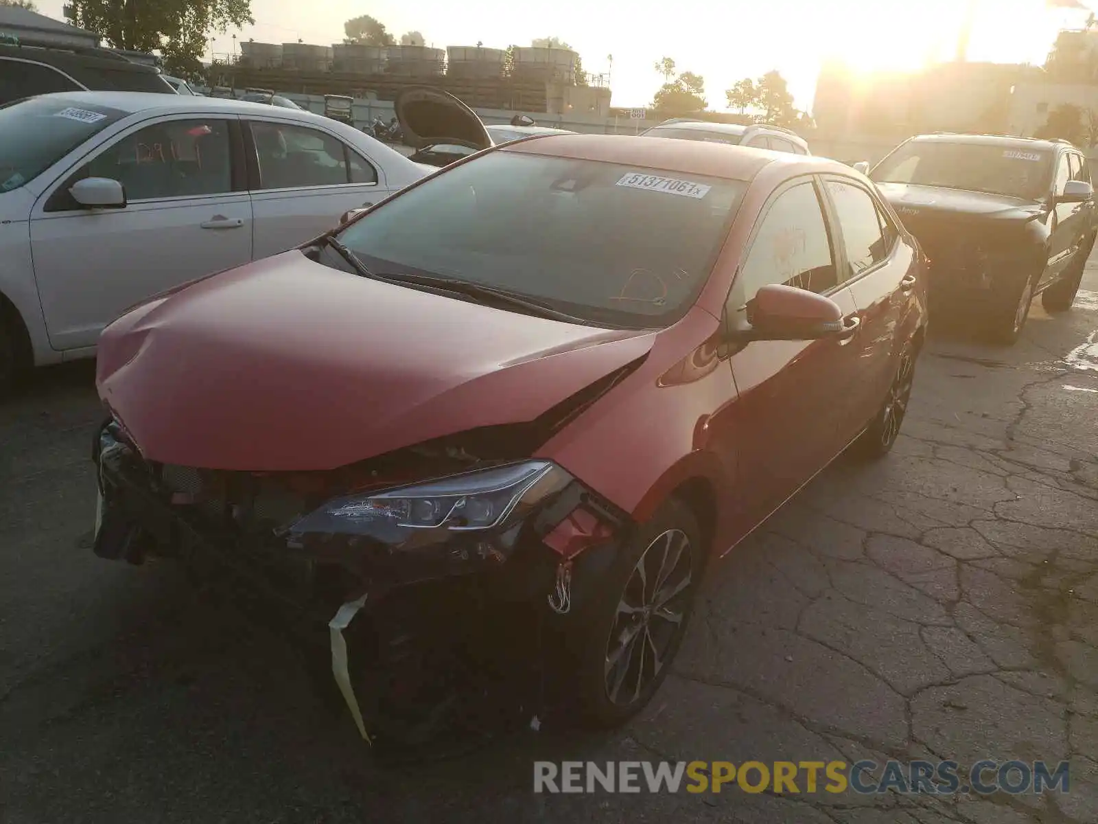 2 Photograph of a damaged car 5YFBURHE3KP902359 TOYOTA COROLLA 2019