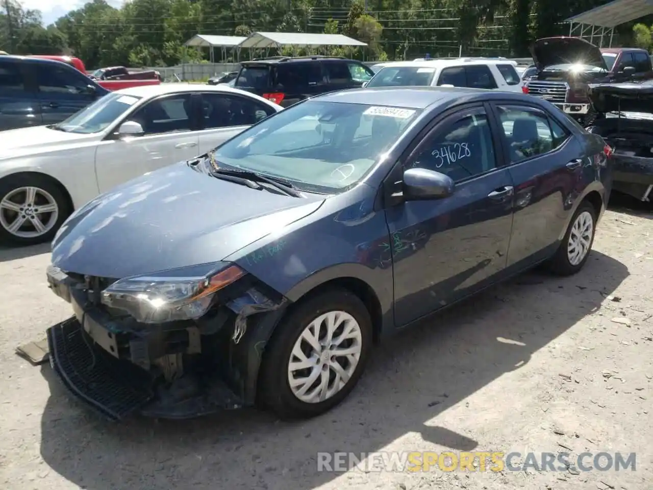 2 Photograph of a damaged car 5YFBURHE3KP903673 TOYOTA COROLLA 2019