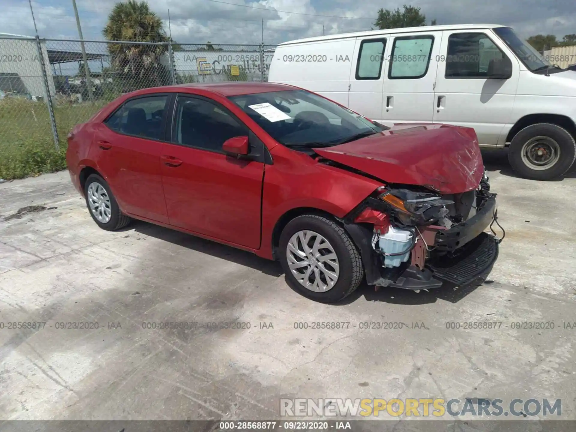 1 Photograph of a damaged car 5YFBURHE3KP905052 TOYOTA COROLLA 2019