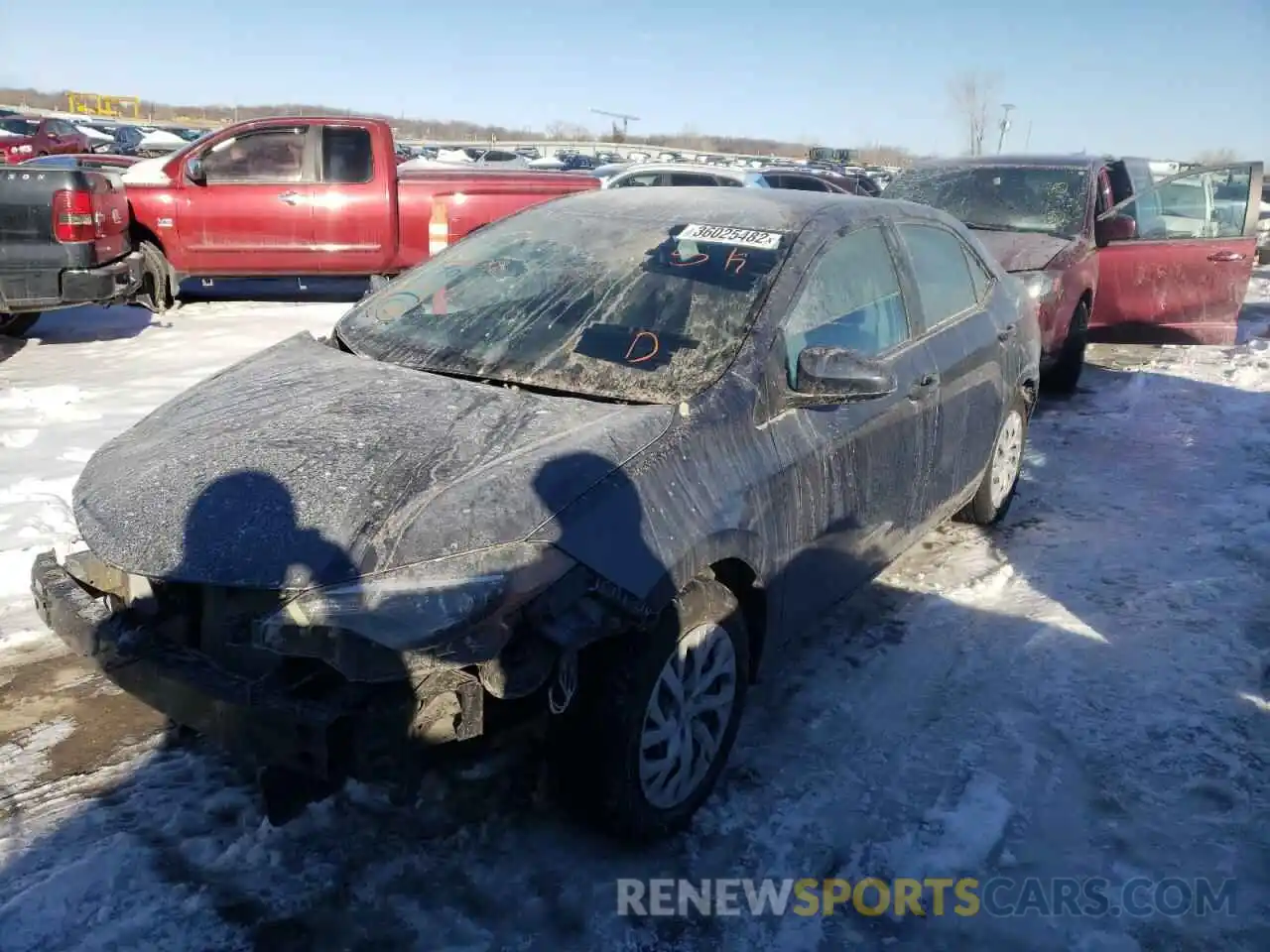 2 Photograph of a damaged car 5YFBURHE3KP905312 TOYOTA COROLLA 2019