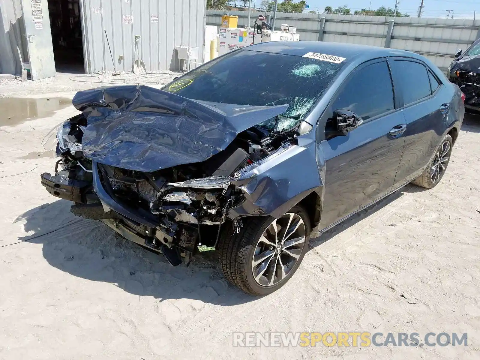 2 Photograph of a damaged car 5YFBURHE3KP905469 TOYOTA COROLLA 2019