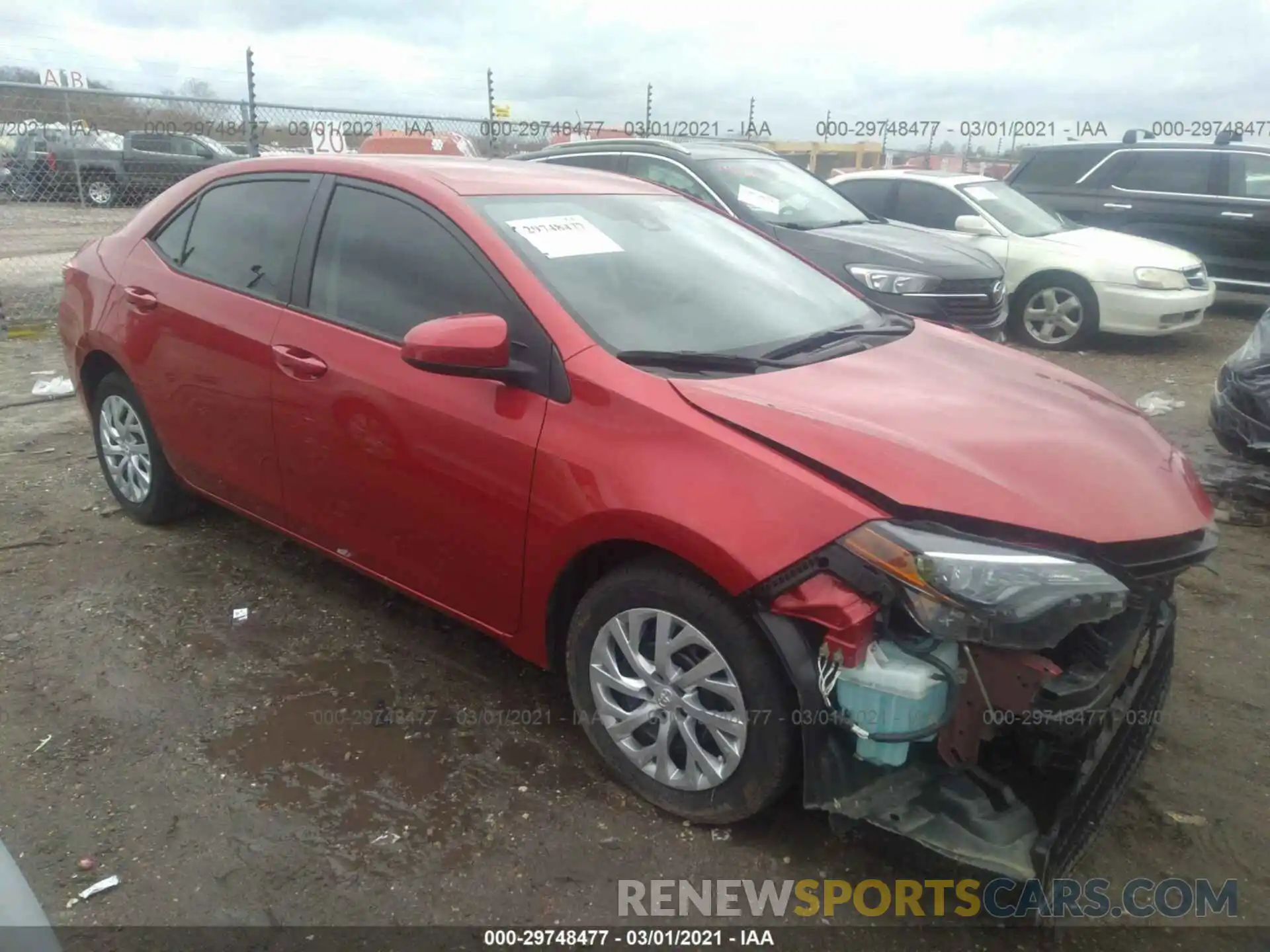 1 Photograph of a damaged car 5YFBURHE3KP906606 TOYOTA COROLLA 2019