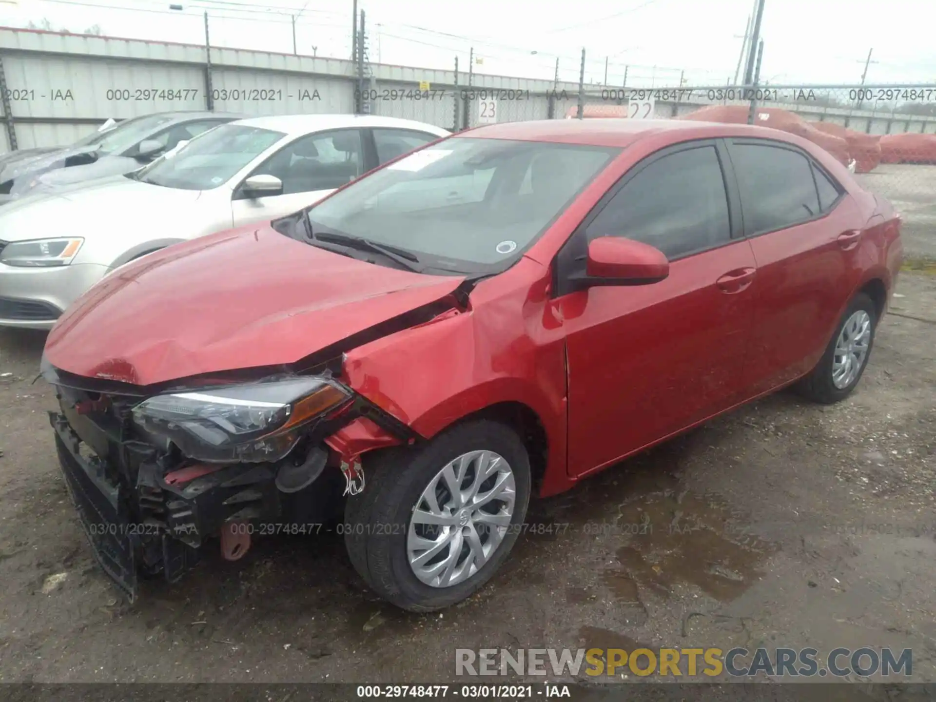 2 Photograph of a damaged car 5YFBURHE3KP906606 TOYOTA COROLLA 2019