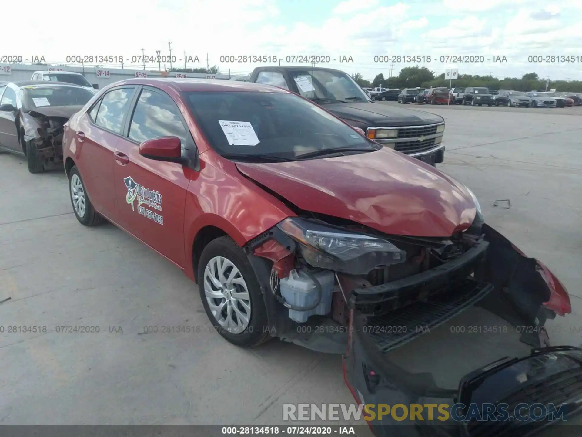 1 Photograph of a damaged car 5YFBURHE3KP906699 TOYOTA COROLLA 2019