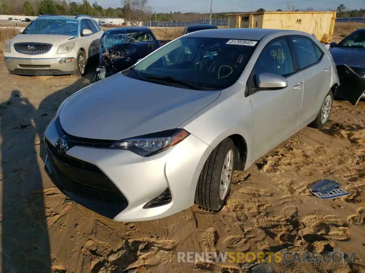 2 Photograph of a damaged car 5YFBURHE3KP907481 TOYOTA COROLLA 2019