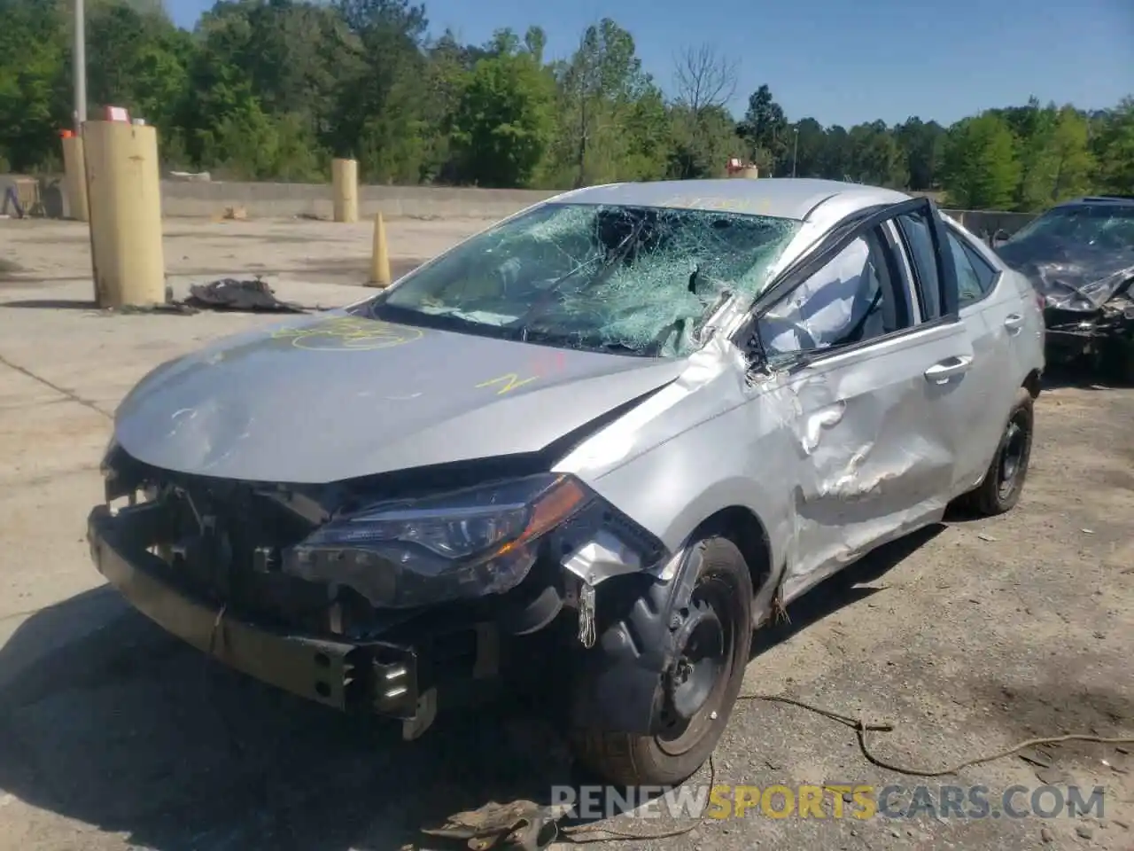 2 Photograph of a damaged car 5YFBURHE3KP907996 TOYOTA COROLLA 2019