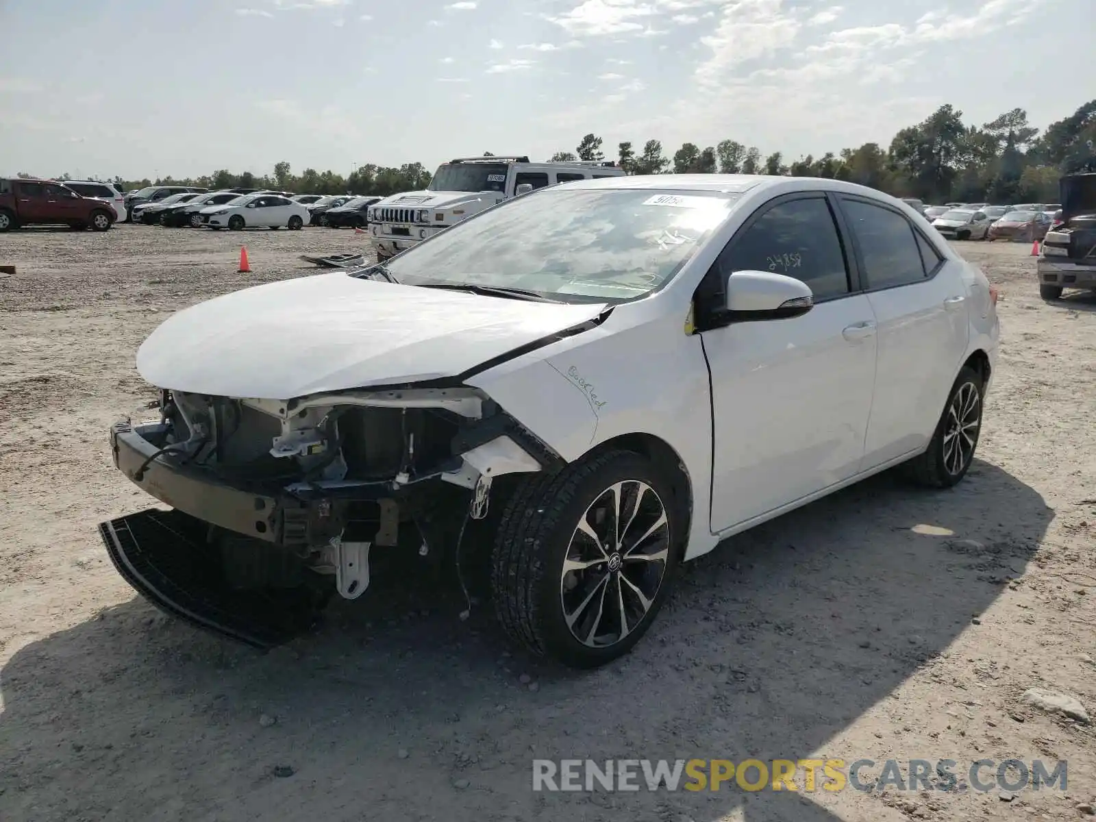 2 Photograph of a damaged car 5YFBURHE3KP908386 TOYOTA COROLLA 2019