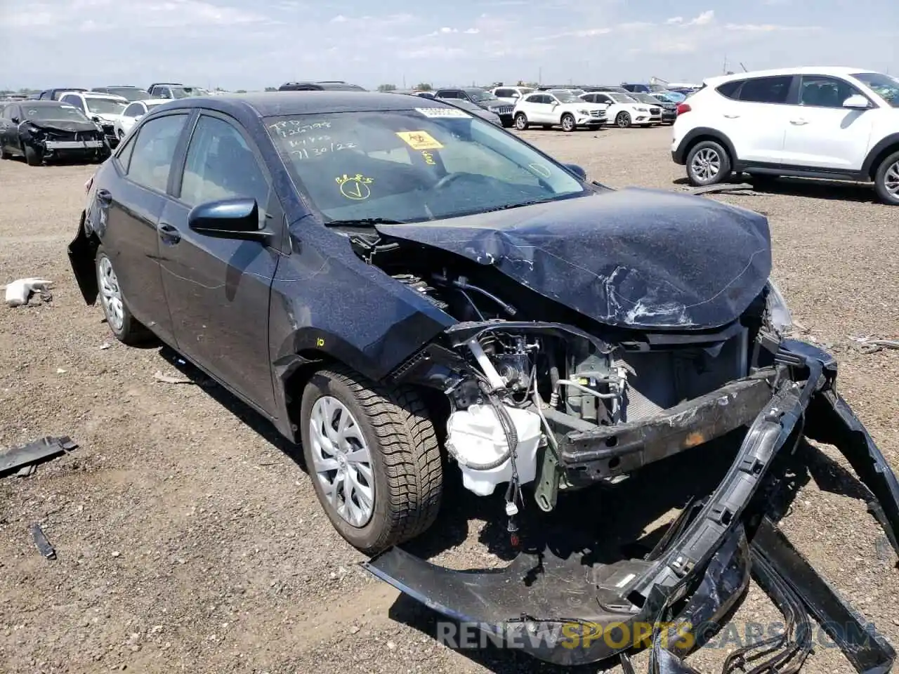 1 Photograph of a damaged car 5YFBURHE3KP908615 TOYOTA COROLLA 2019