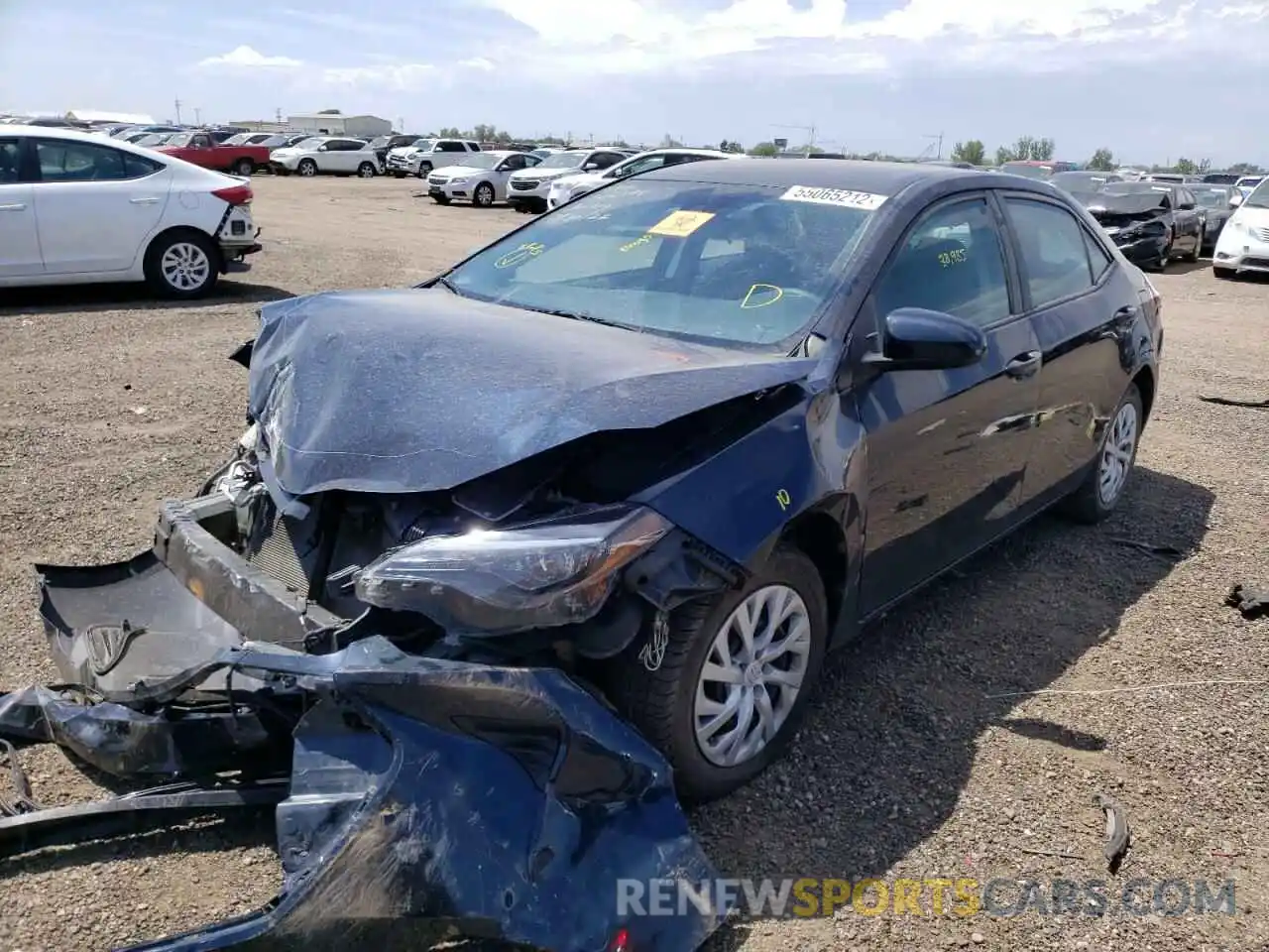 2 Photograph of a damaged car 5YFBURHE3KP908615 TOYOTA COROLLA 2019