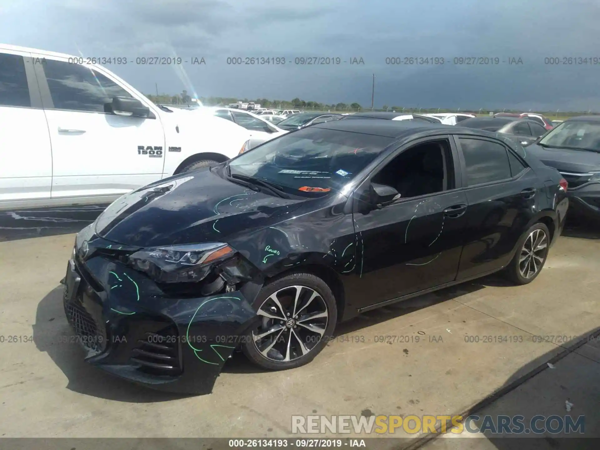 2 Photograph of a damaged car 5YFBURHE3KP908663 TOYOTA COROLLA 2019