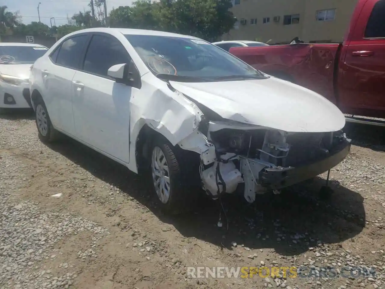 1 Photograph of a damaged car 5YFBURHE3KP909196 TOYOTA COROLLA 2019