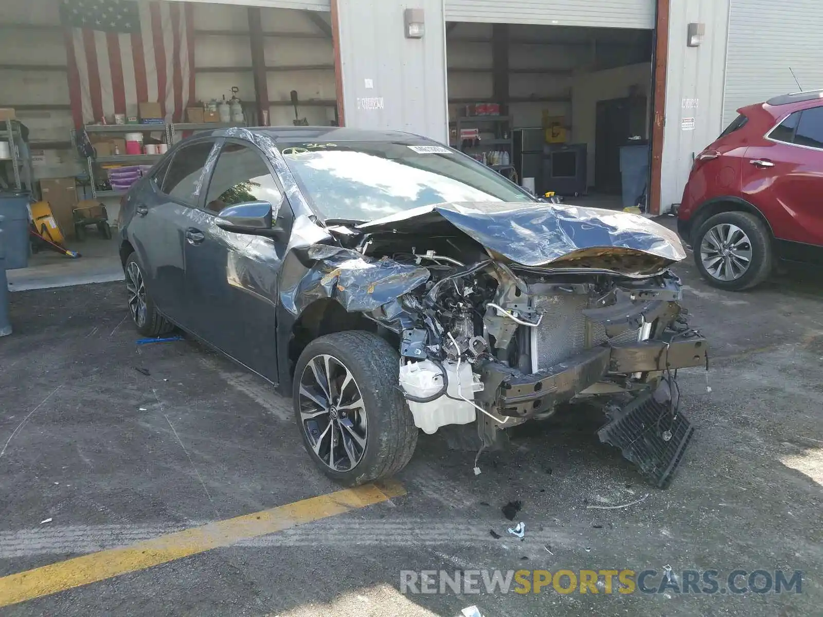 1 Photograph of a damaged car 5YFBURHE3KP910302 TOYOTA COROLLA 2019