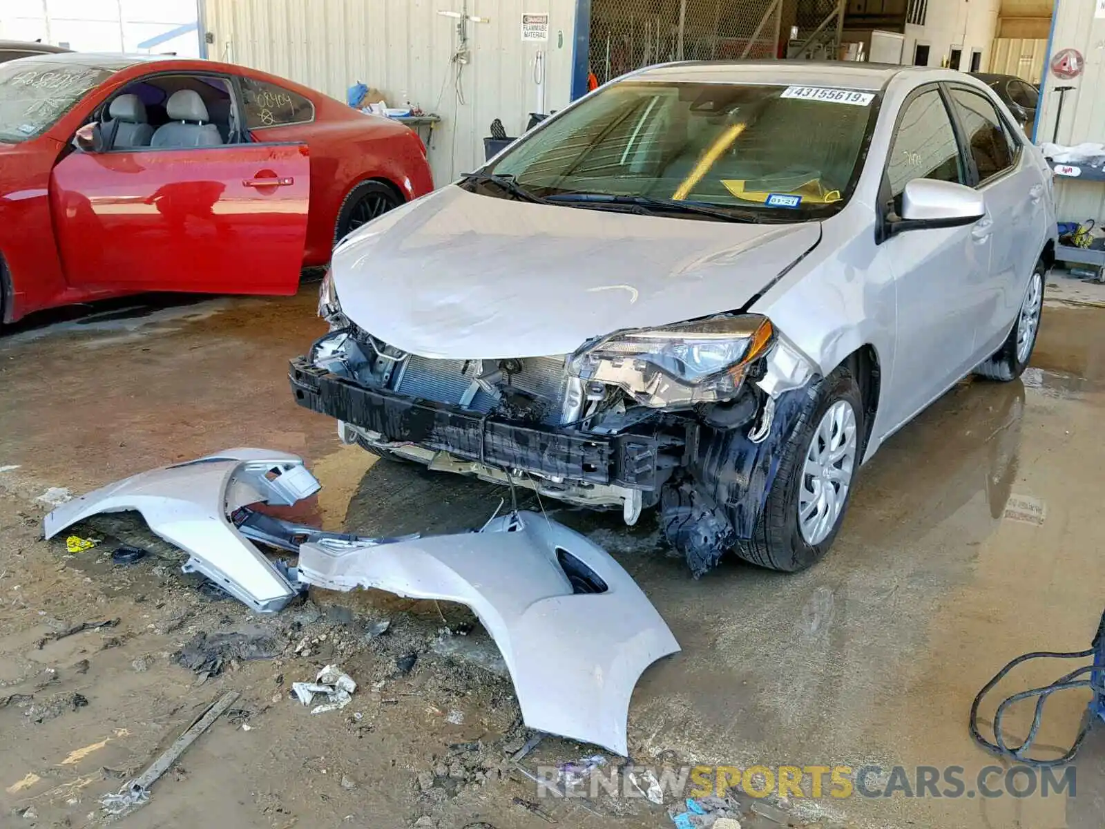 2 Photograph of a damaged car 5YFBURHE3KP910347 TOYOTA COROLLA 2019