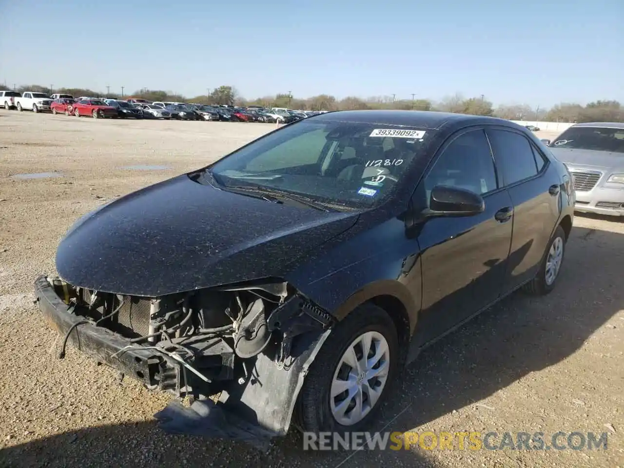 2 Photograph of a damaged car 5YFBURHE3KP911322 TOYOTA COROLLA 2019