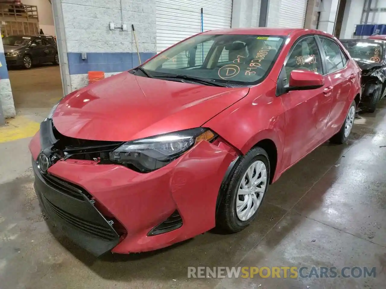 2 Photograph of a damaged car 5YFBURHE3KP911921 TOYOTA COROLLA 2019