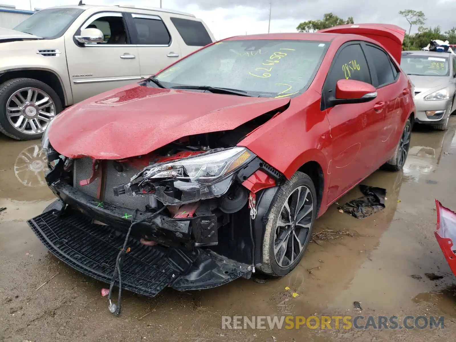 2 Photograph of a damaged car 5YFBURHE3KP912082 TOYOTA COROLLA 2019