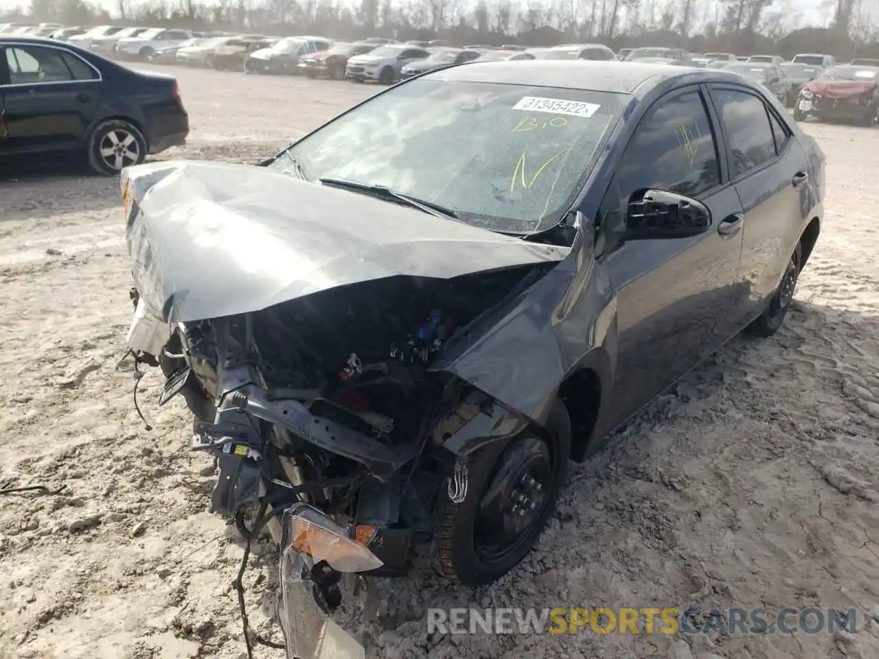 2 Photograph of a damaged car 5YFBURHE3KP912406 TOYOTA COROLLA 2019