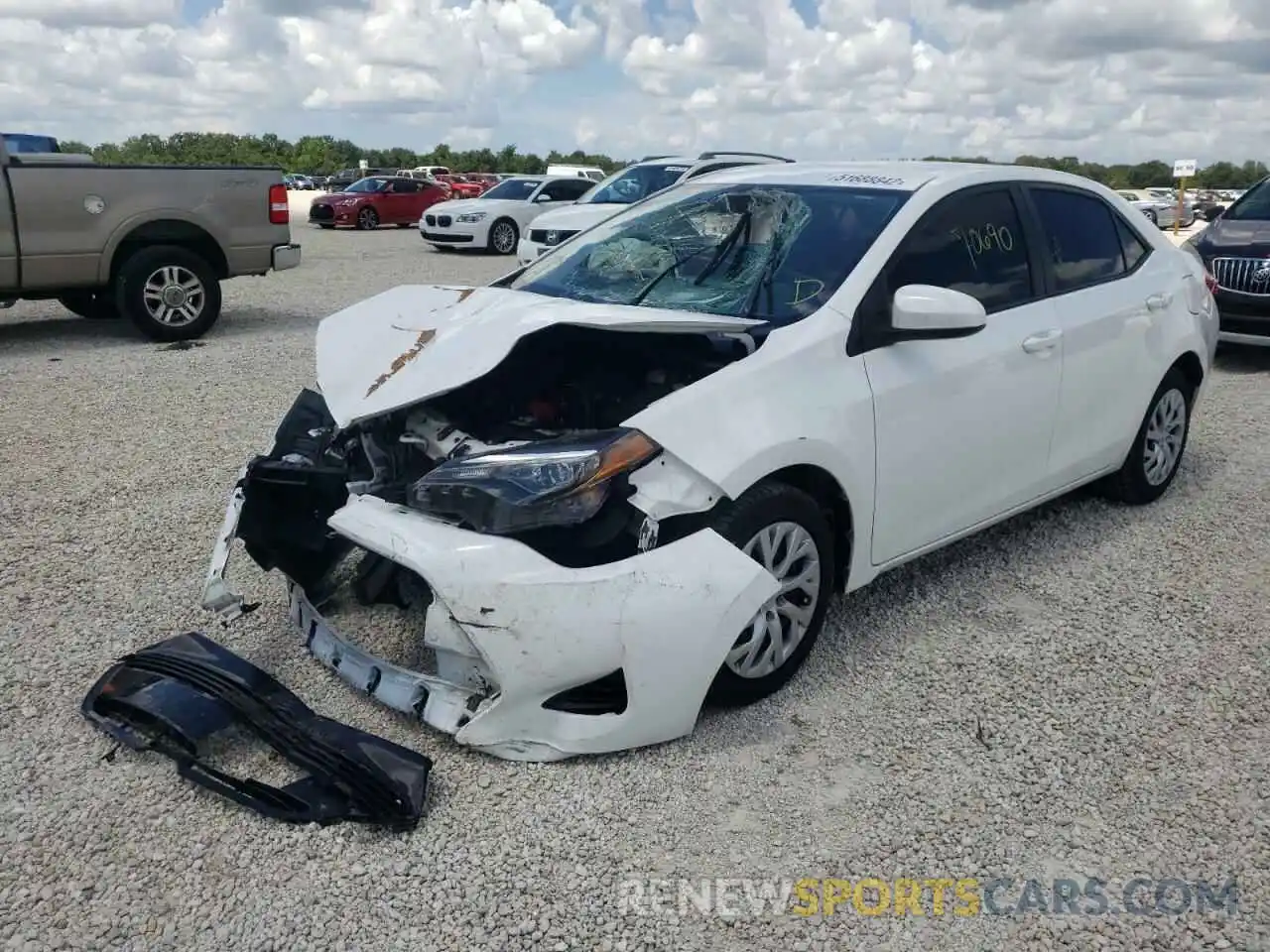 2 Photograph of a damaged car 5YFBURHE3KP912616 TOYOTA COROLLA 2019