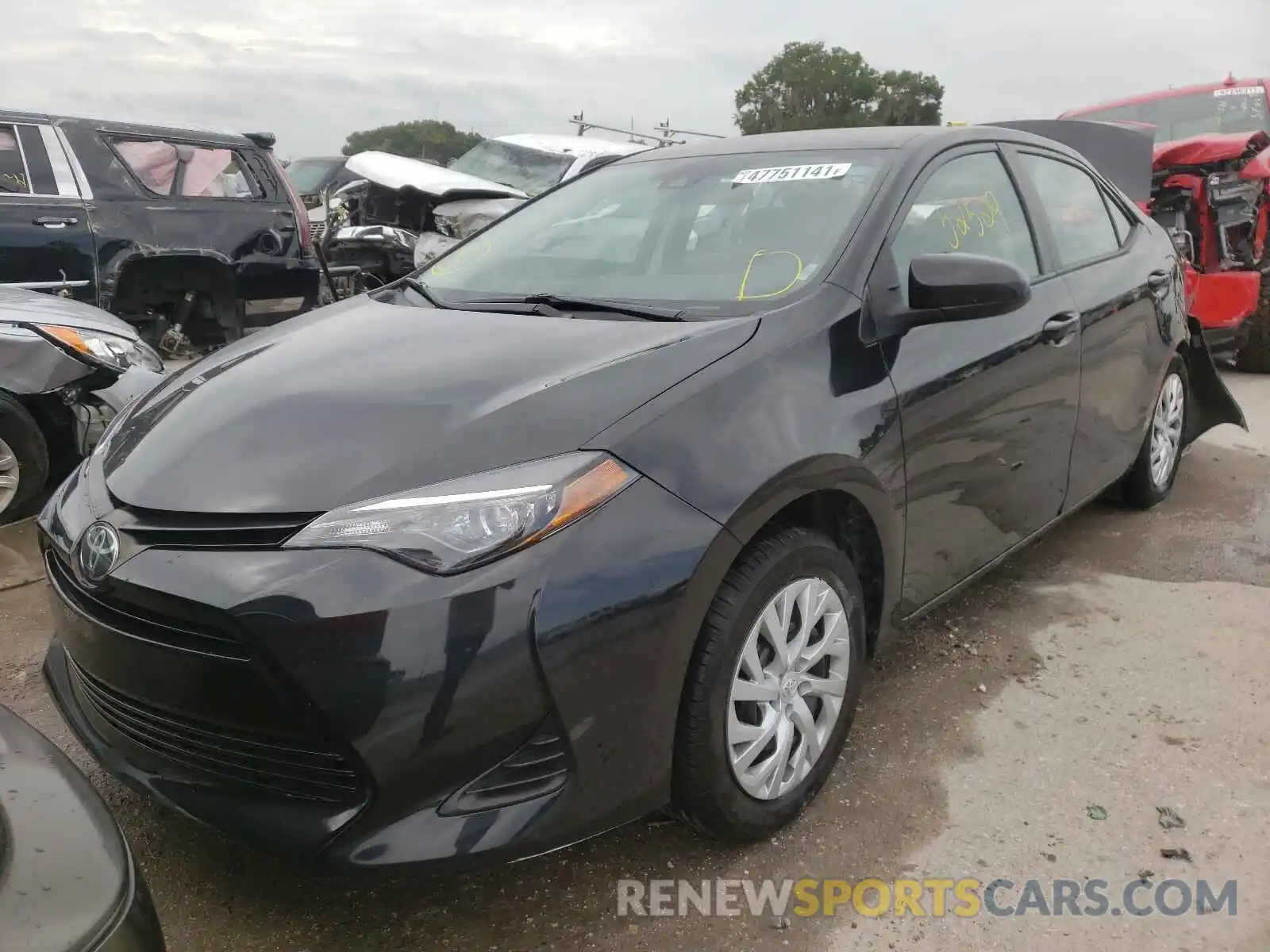 2 Photograph of a damaged car 5YFBURHE3KP913393 TOYOTA COROLLA 2019