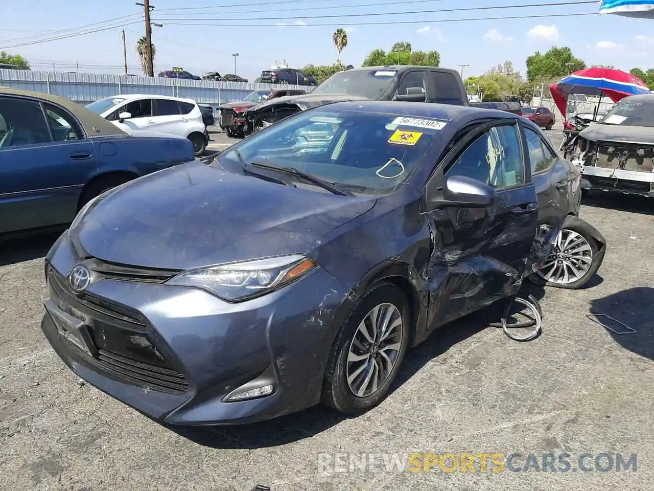 2 Photograph of a damaged car 5YFBURHE3KP914057 TOYOTA COROLLA 2019