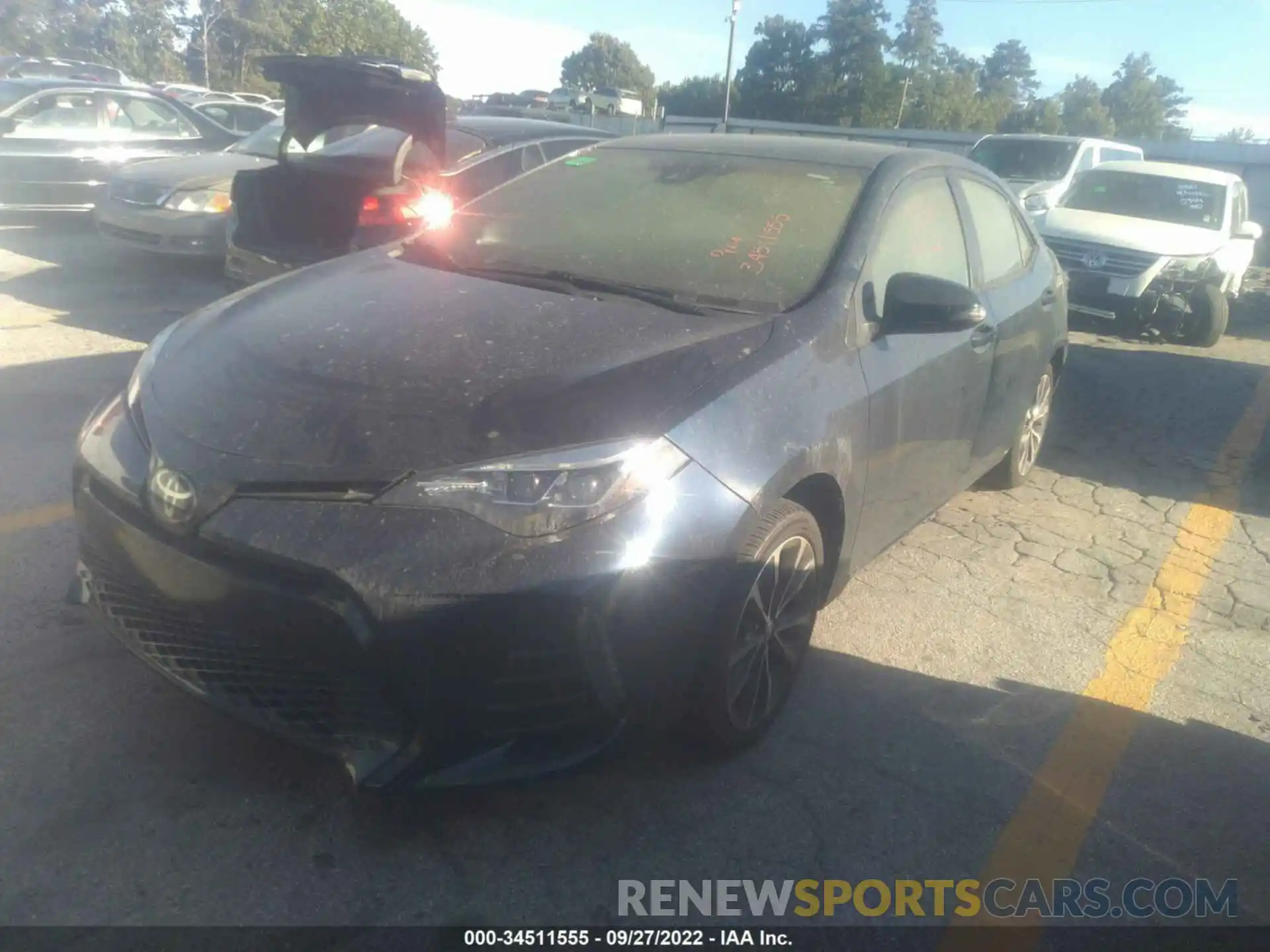 2 Photograph of a damaged car 5YFBURHE3KP914107 TOYOTA COROLLA 2019