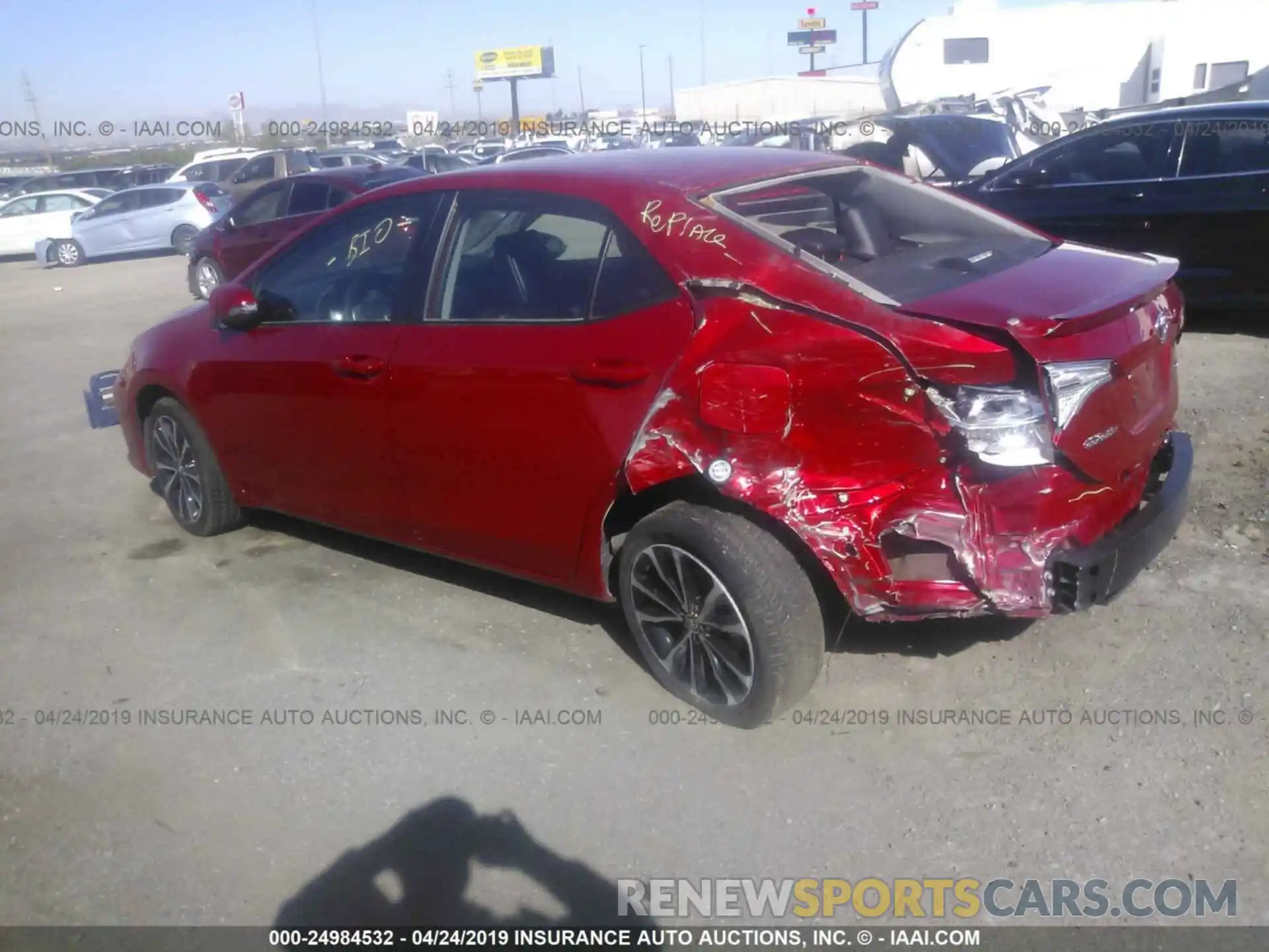 3 Photograph of a damaged car 5YFBURHE3KP914687 TOYOTA COROLLA 2019