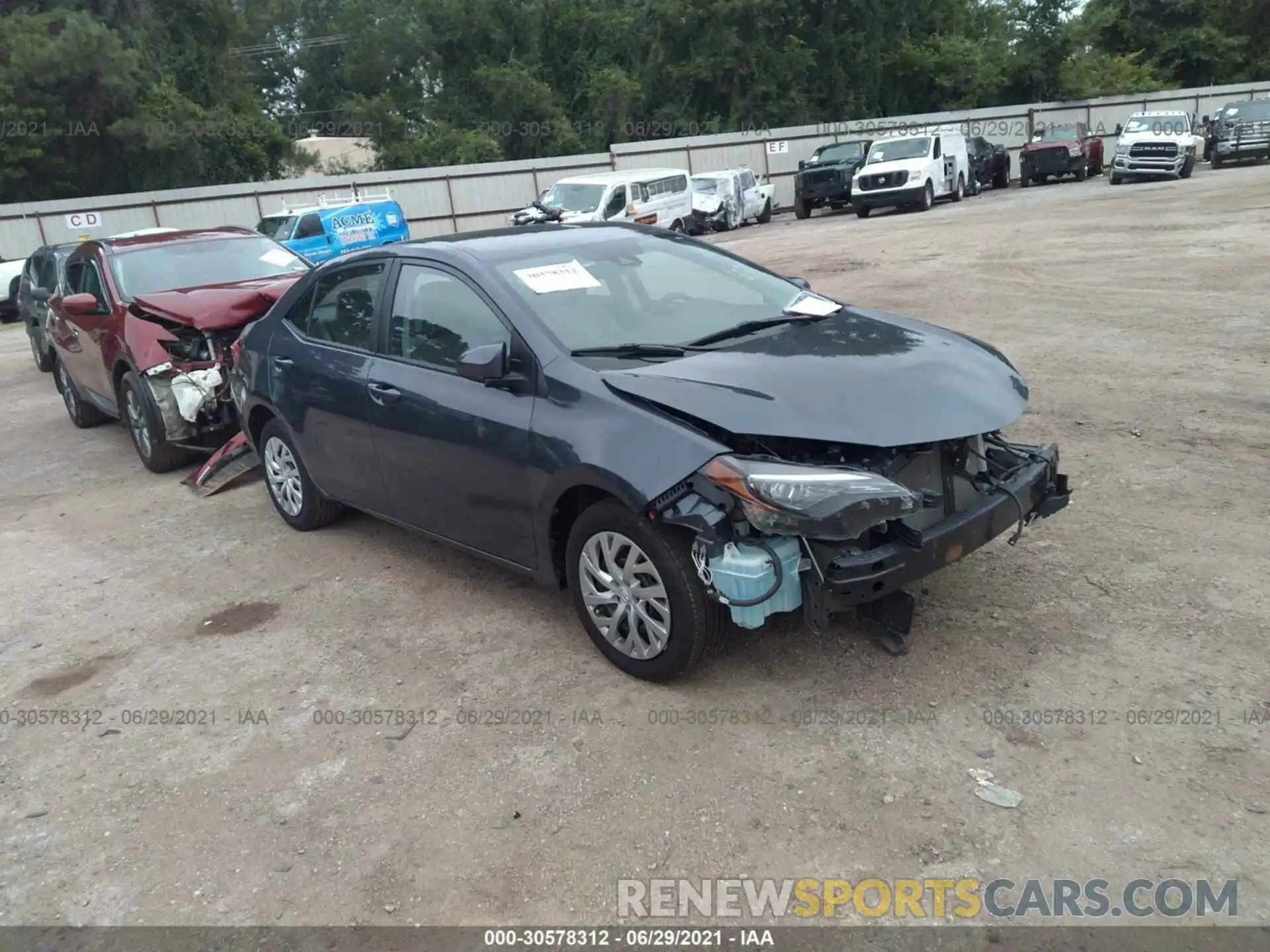 1 Photograph of a damaged car 5YFBURHE3KP916682 TOYOTA COROLLA 2019