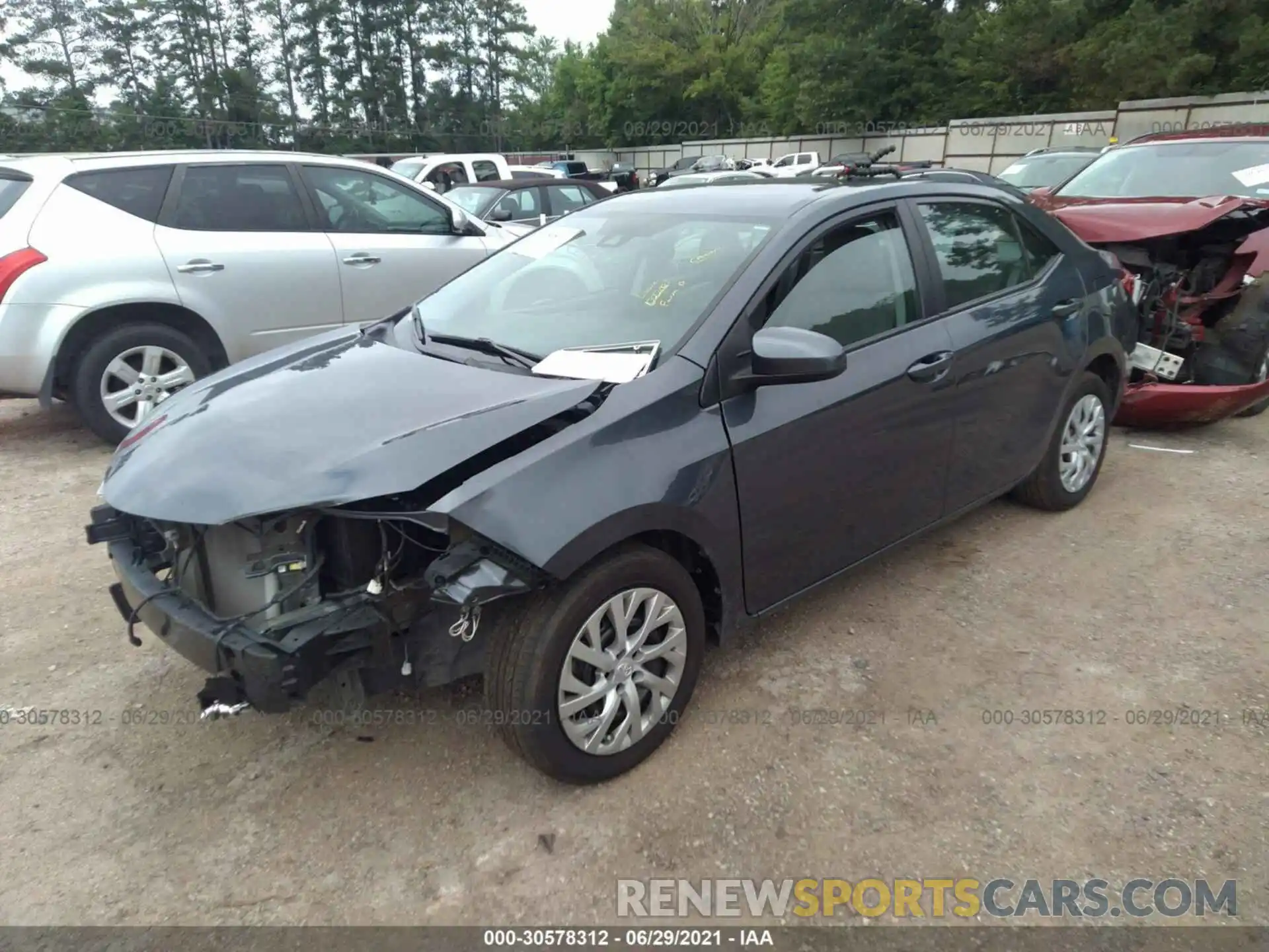 2 Photograph of a damaged car 5YFBURHE3KP916682 TOYOTA COROLLA 2019