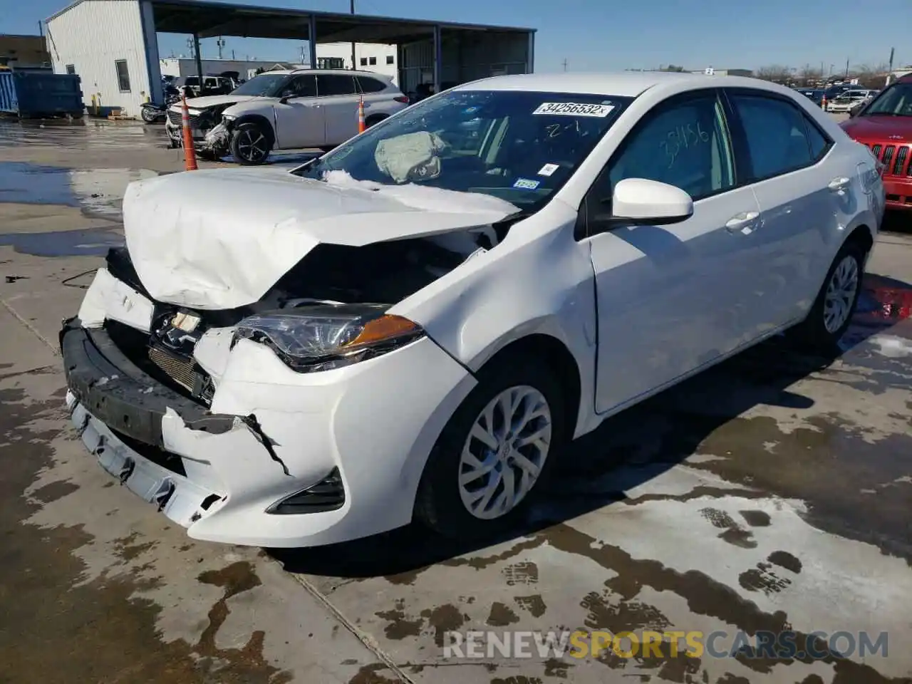 2 Photograph of a damaged car 5YFBURHE3KP916939 TOYOTA COROLLA 2019