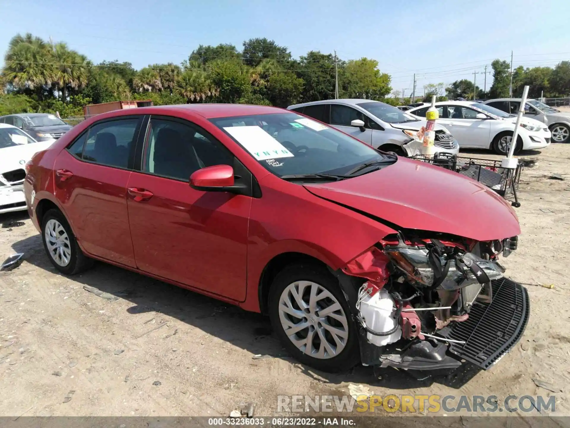 1 Photograph of a damaged car 5YFBURHE3KP917055 TOYOTA COROLLA 2019