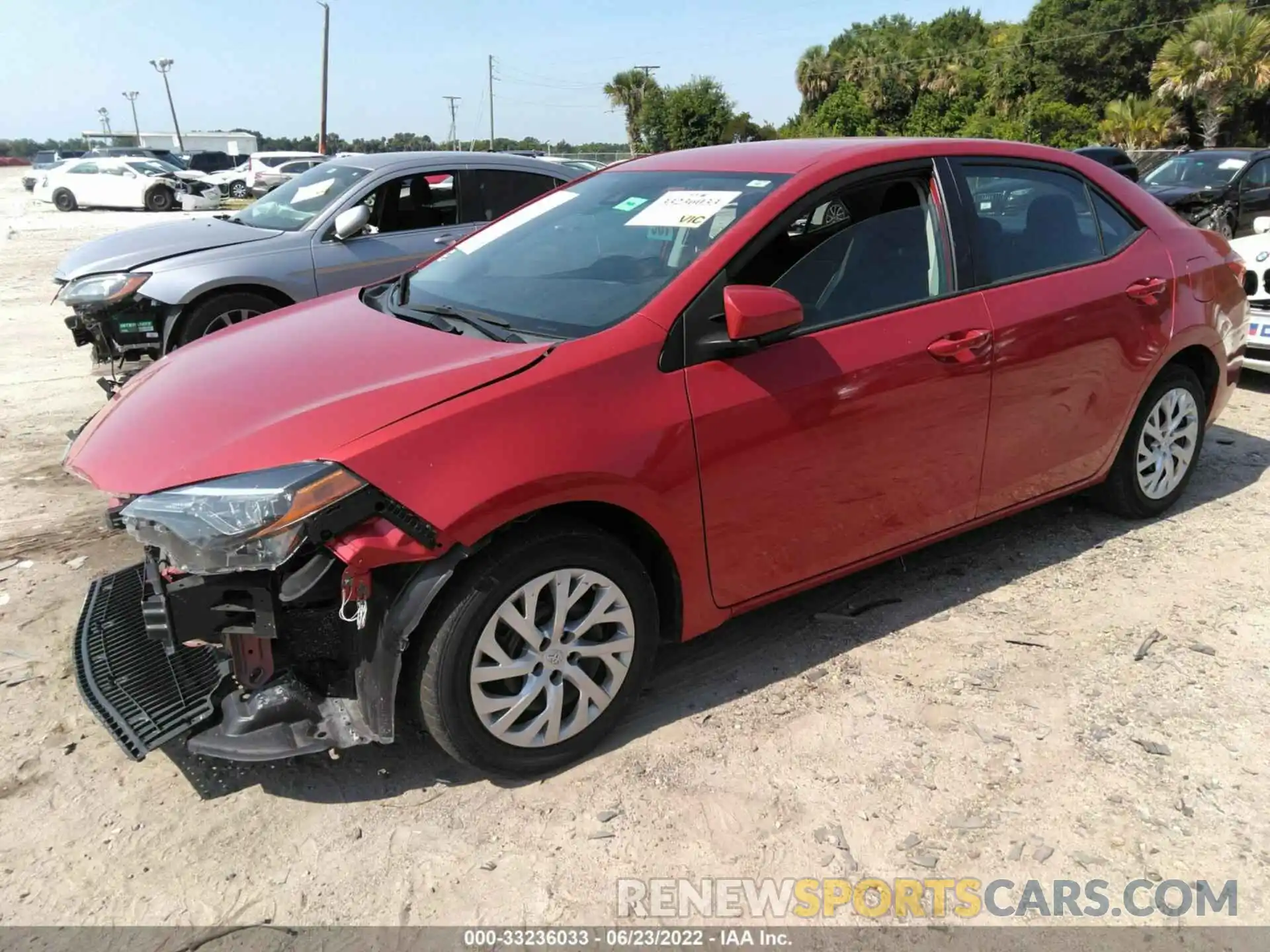 2 Photograph of a damaged car 5YFBURHE3KP917055 TOYOTA COROLLA 2019