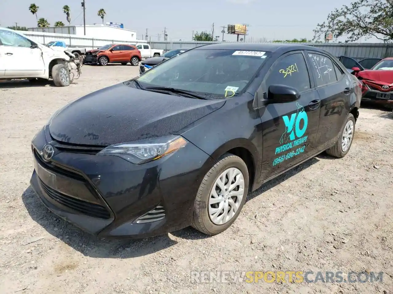 2 Photograph of a damaged car 5YFBURHE3KP918514 TOYOTA COROLLA 2019