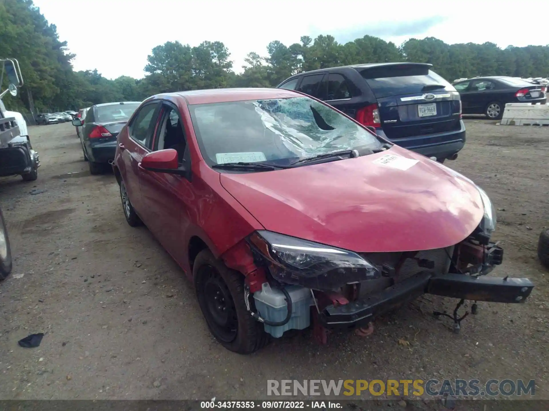 1 Photograph of a damaged car 5YFBURHE3KP918979 TOYOTA COROLLA 2019