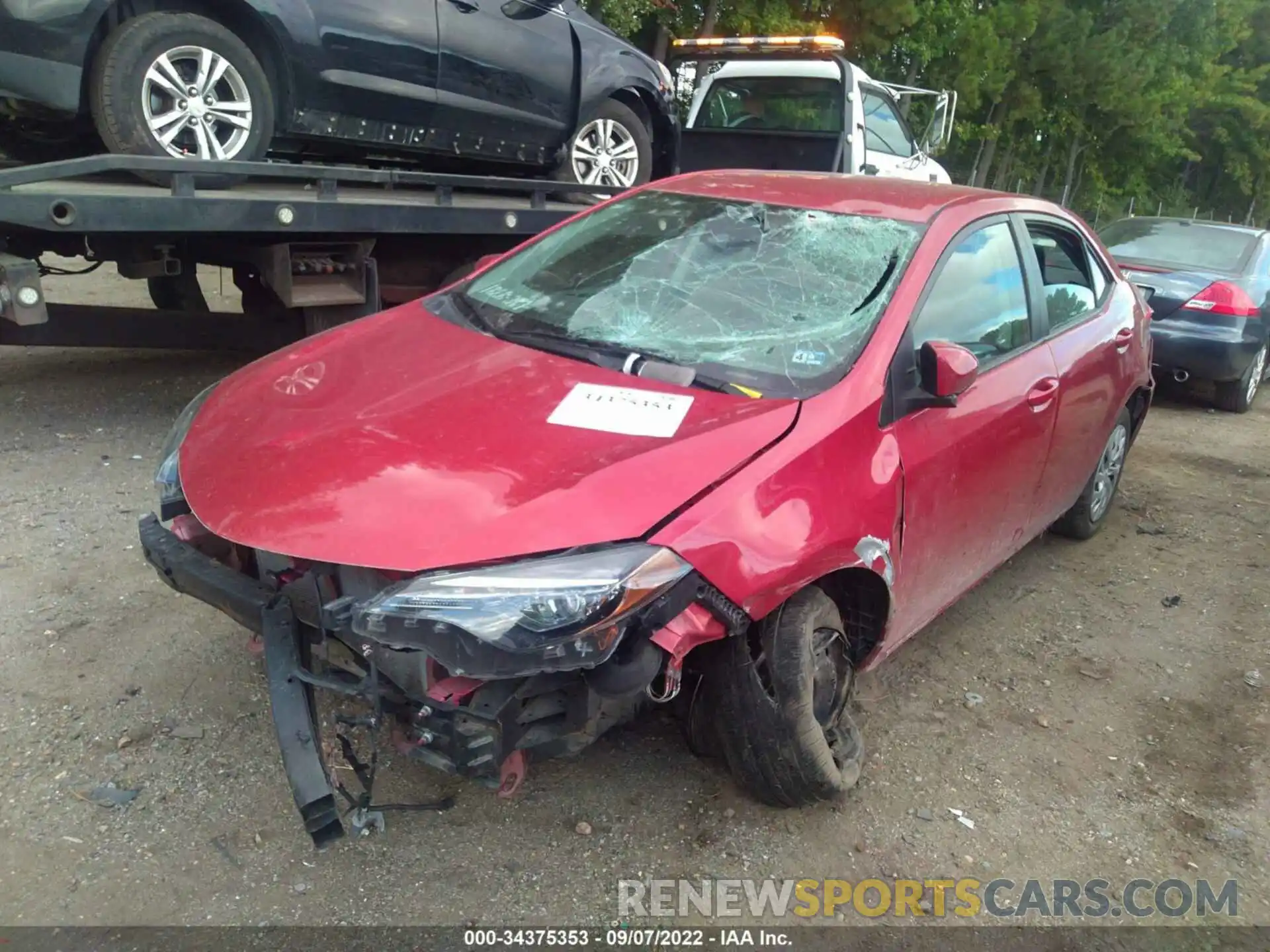 2 Photograph of a damaged car 5YFBURHE3KP918979 TOYOTA COROLLA 2019