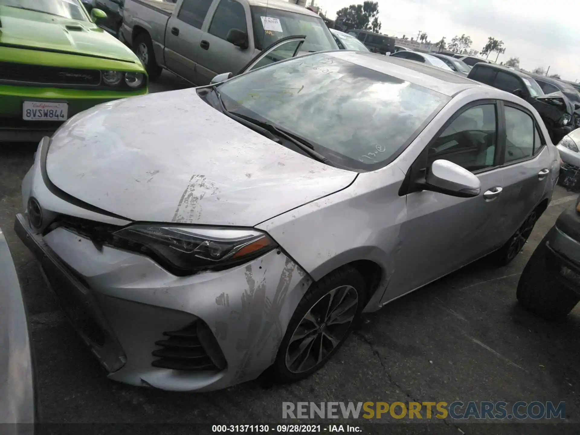 2 Photograph of a damaged car 5YFBURHE3KP919386 TOYOTA COROLLA 2019