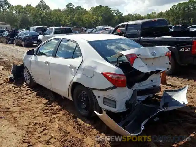 3 Photograph of a damaged car 5YFBURHE3KP921039 TOYOTA COROLLA 2019