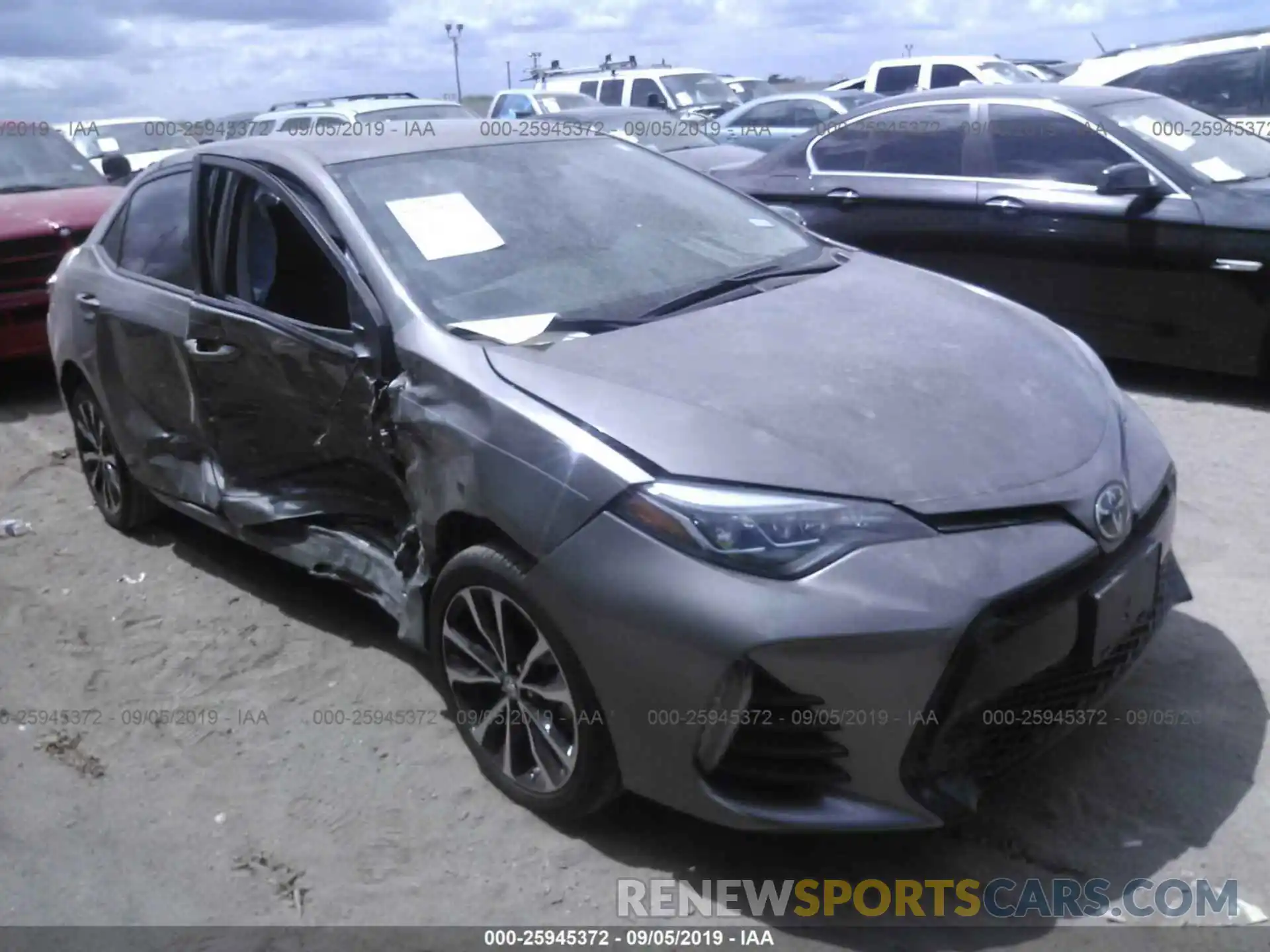 1 Photograph of a damaged car 5YFBURHE3KP921347 TOYOTA COROLLA 2019