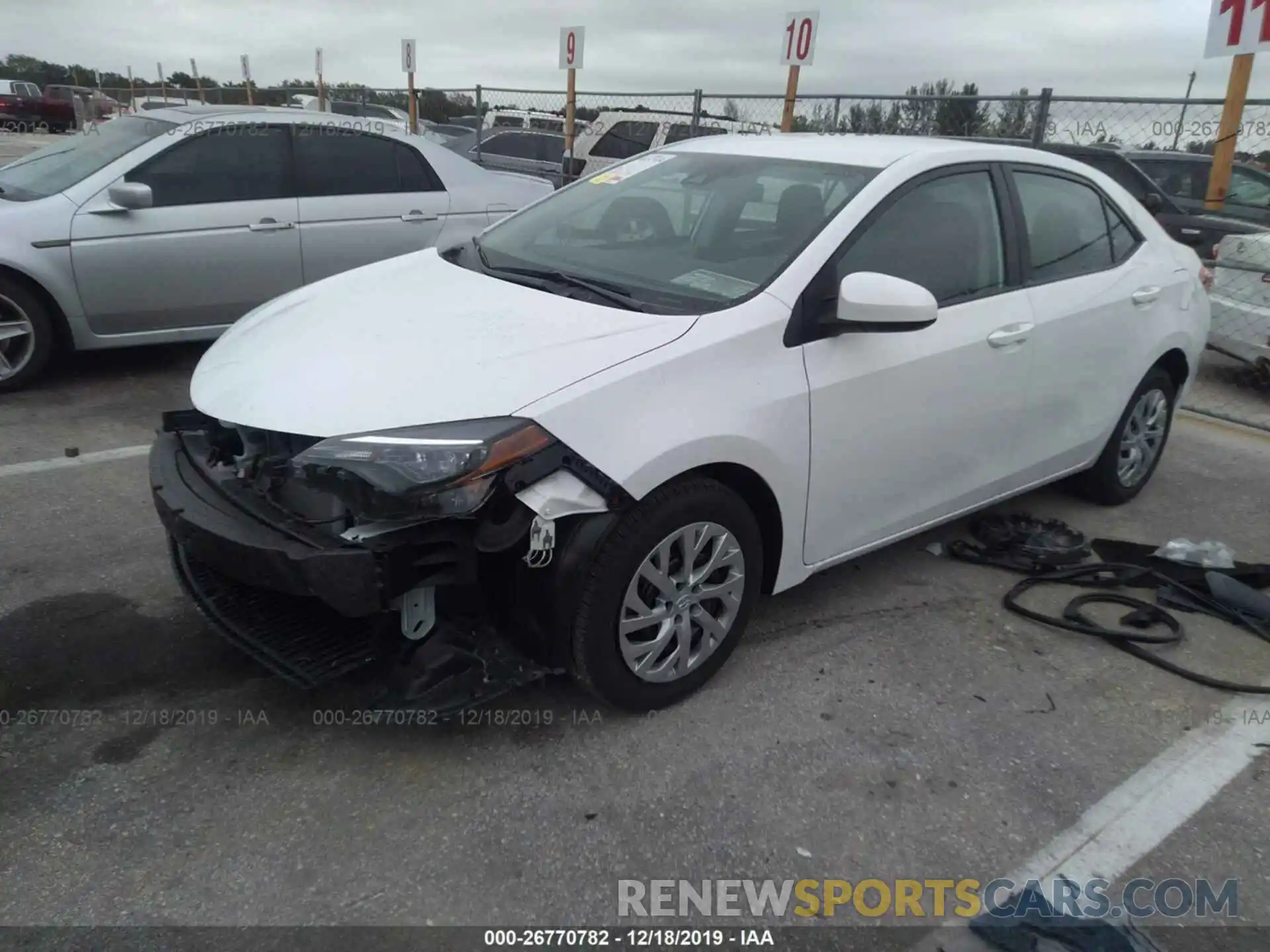 2 Photograph of a damaged car 5YFBURHE3KP921915 TOYOTA COROLLA 2019